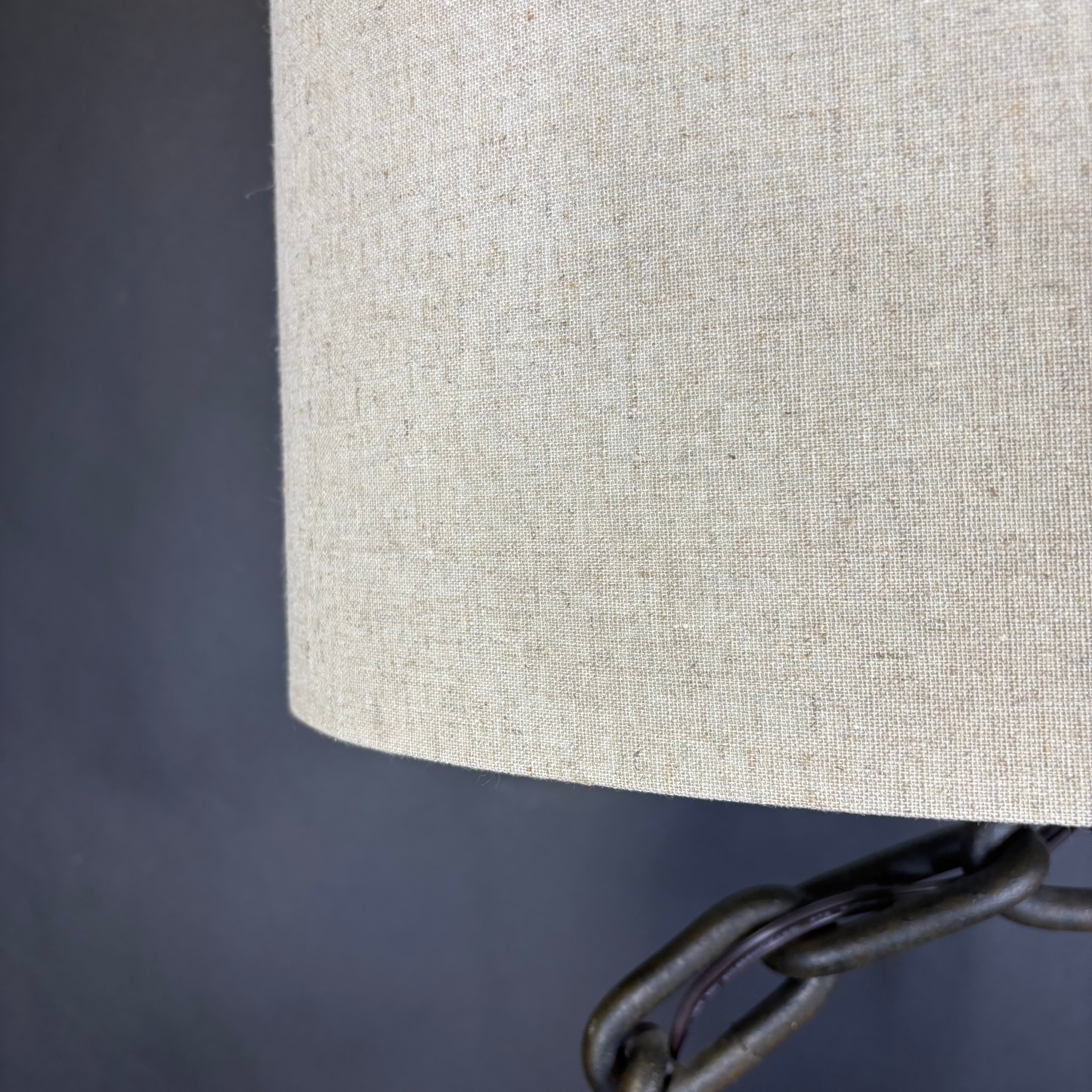 Regina Andrews Iron Chain Link with Shade Table Lamp 18”x 10”x 30”