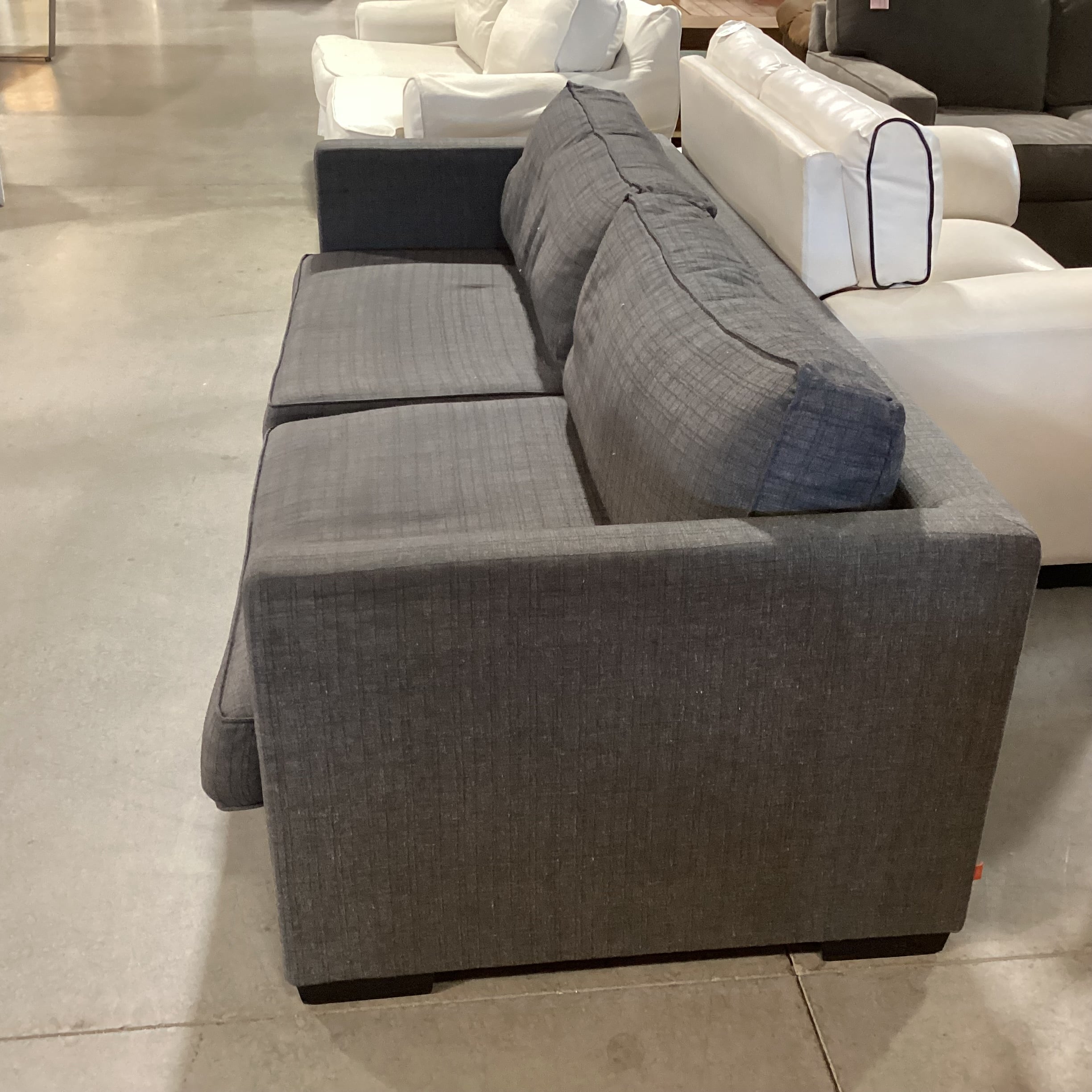 Gus Modern Charcoal Grey Sofa 86"x 36"x 25.5"