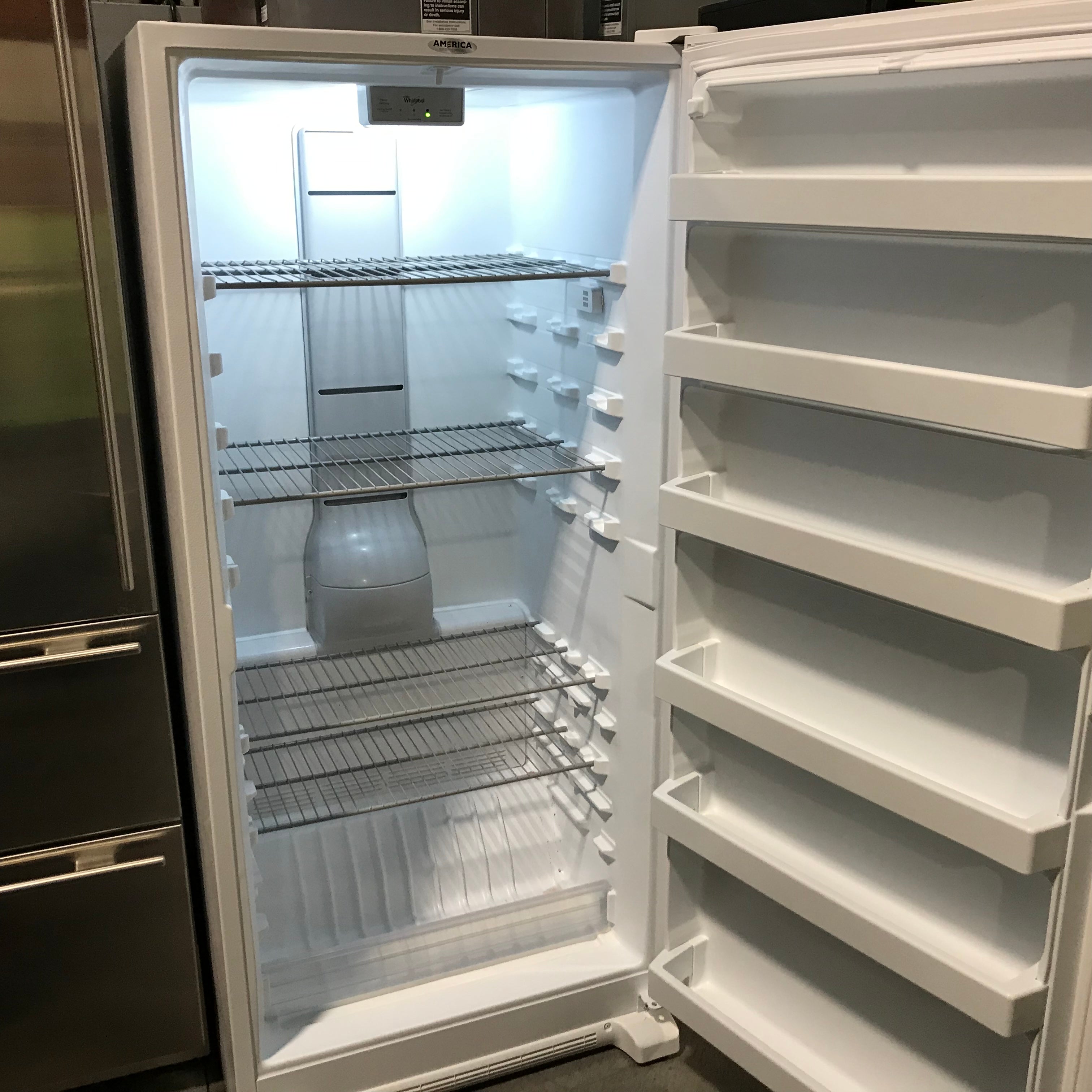 Whirlpool White  Up-Right Freezer 30"x 28"x 66.5"