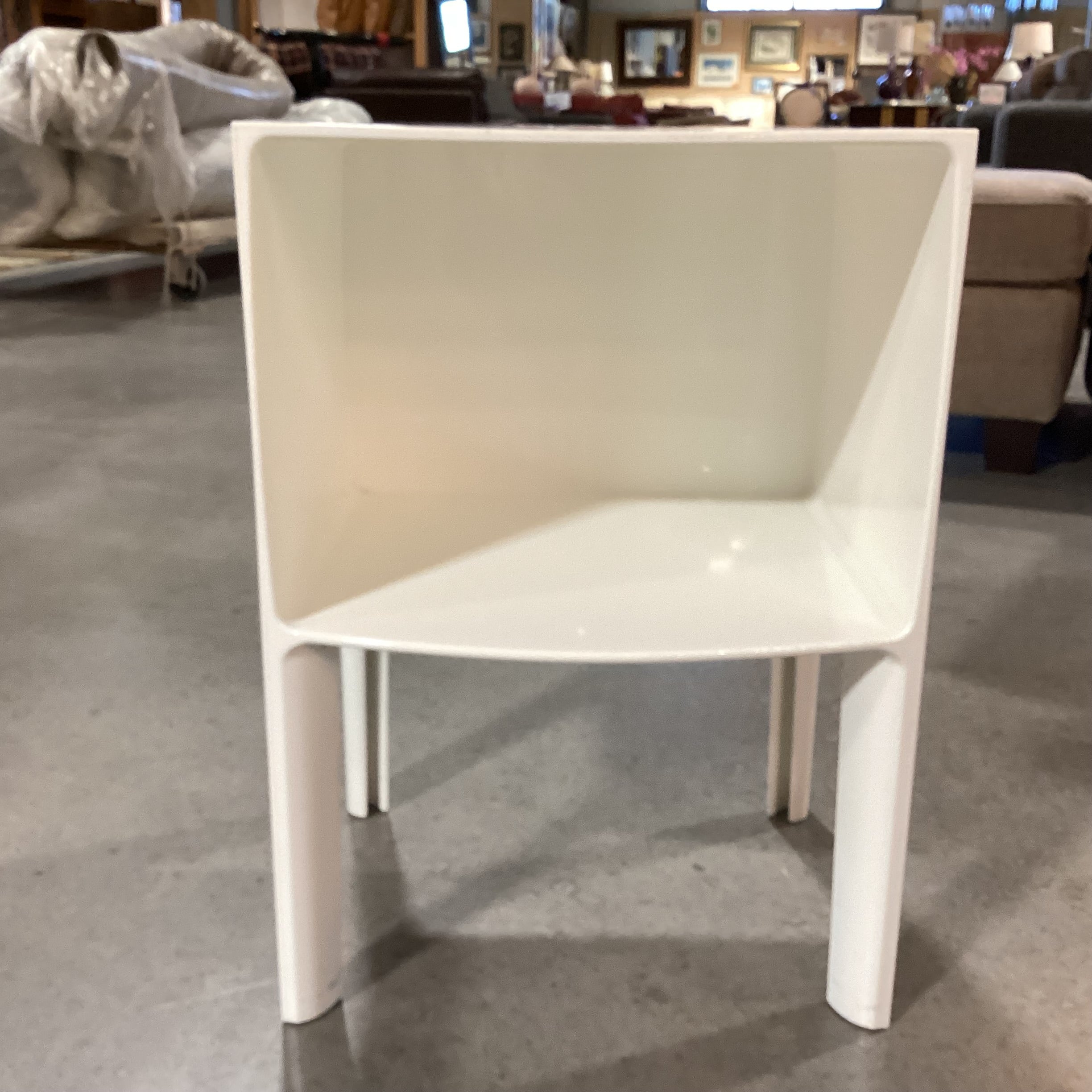 Karteil Italian Ghost Buster White Molded End Table 16"x 12.5"x 22.5"
