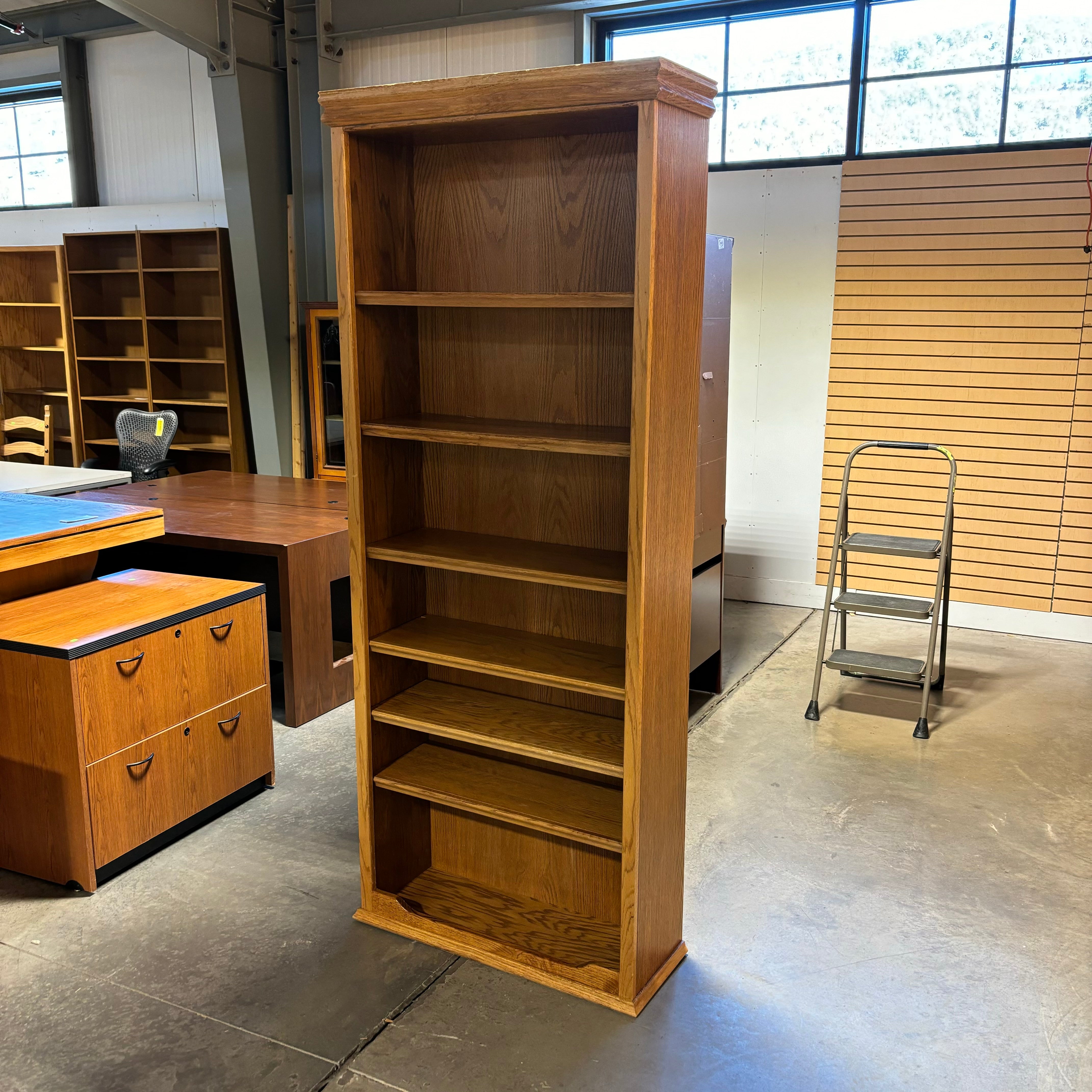 Solid Wood 6 Shelf Bookcase 34"x 13"x 85"