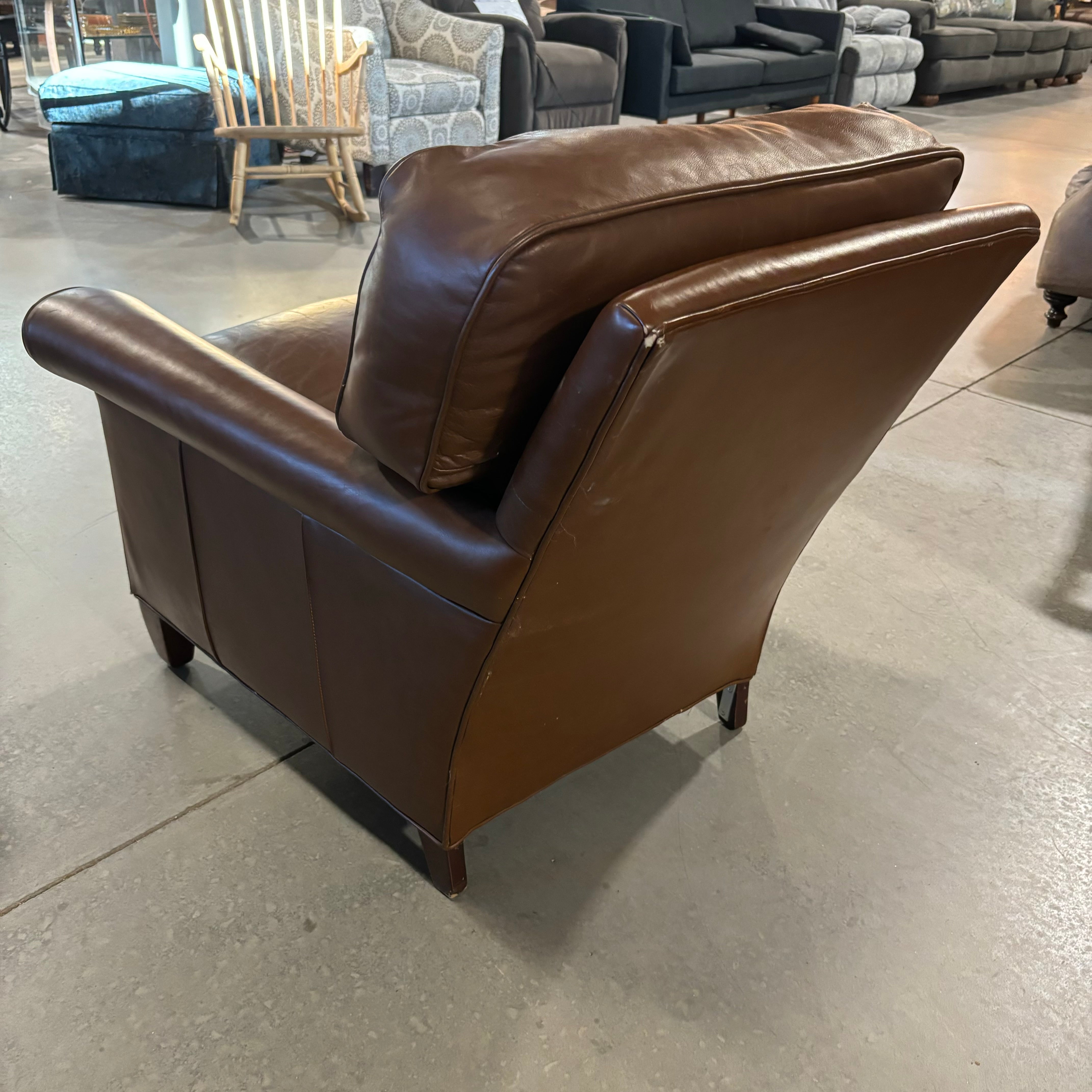 Hancock & Moore Leather Chair 35"x 40"x 32"