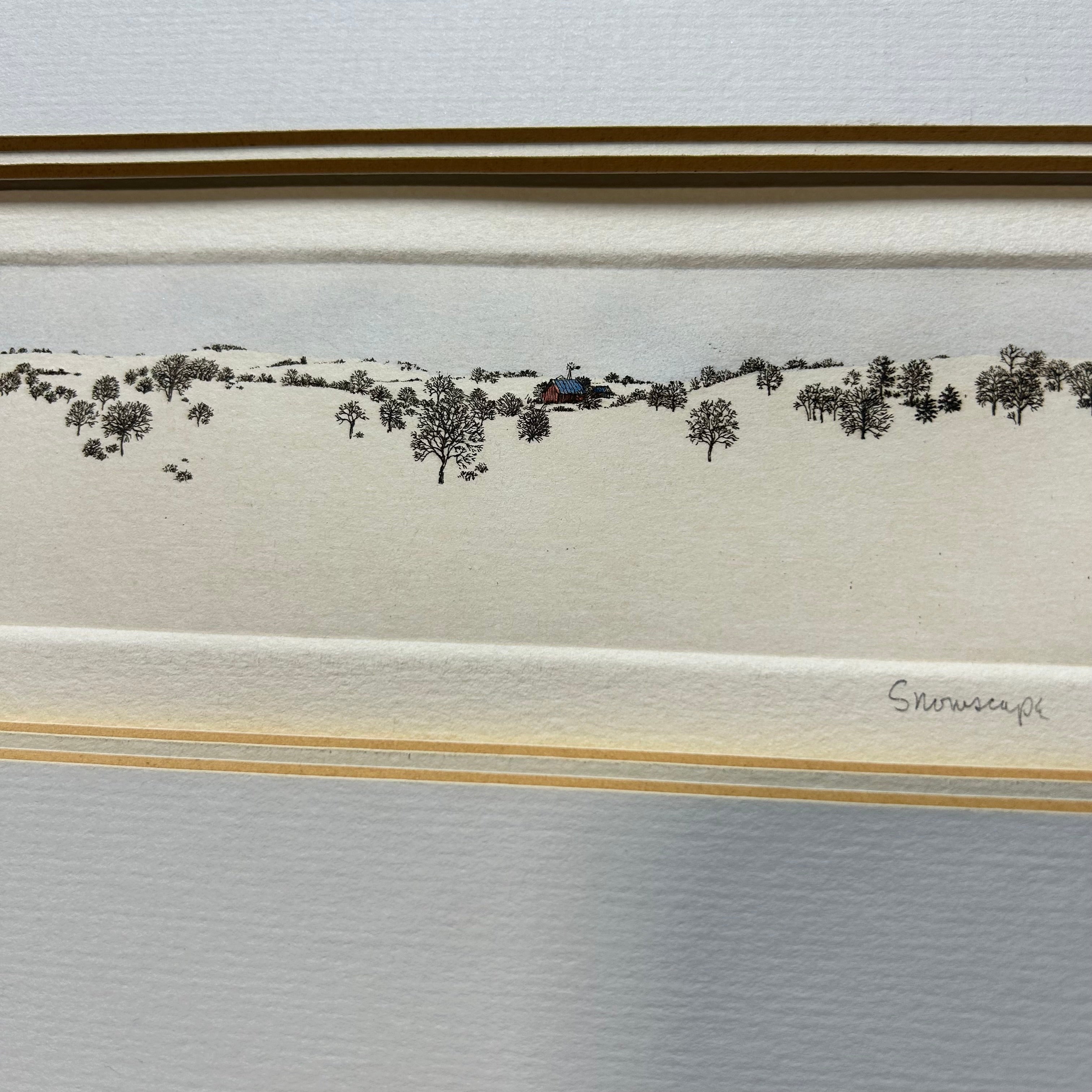 Susan Hunt Wulkowicz "SNOWSCAPE" Signed & Numbered 22,5"x 8.5"