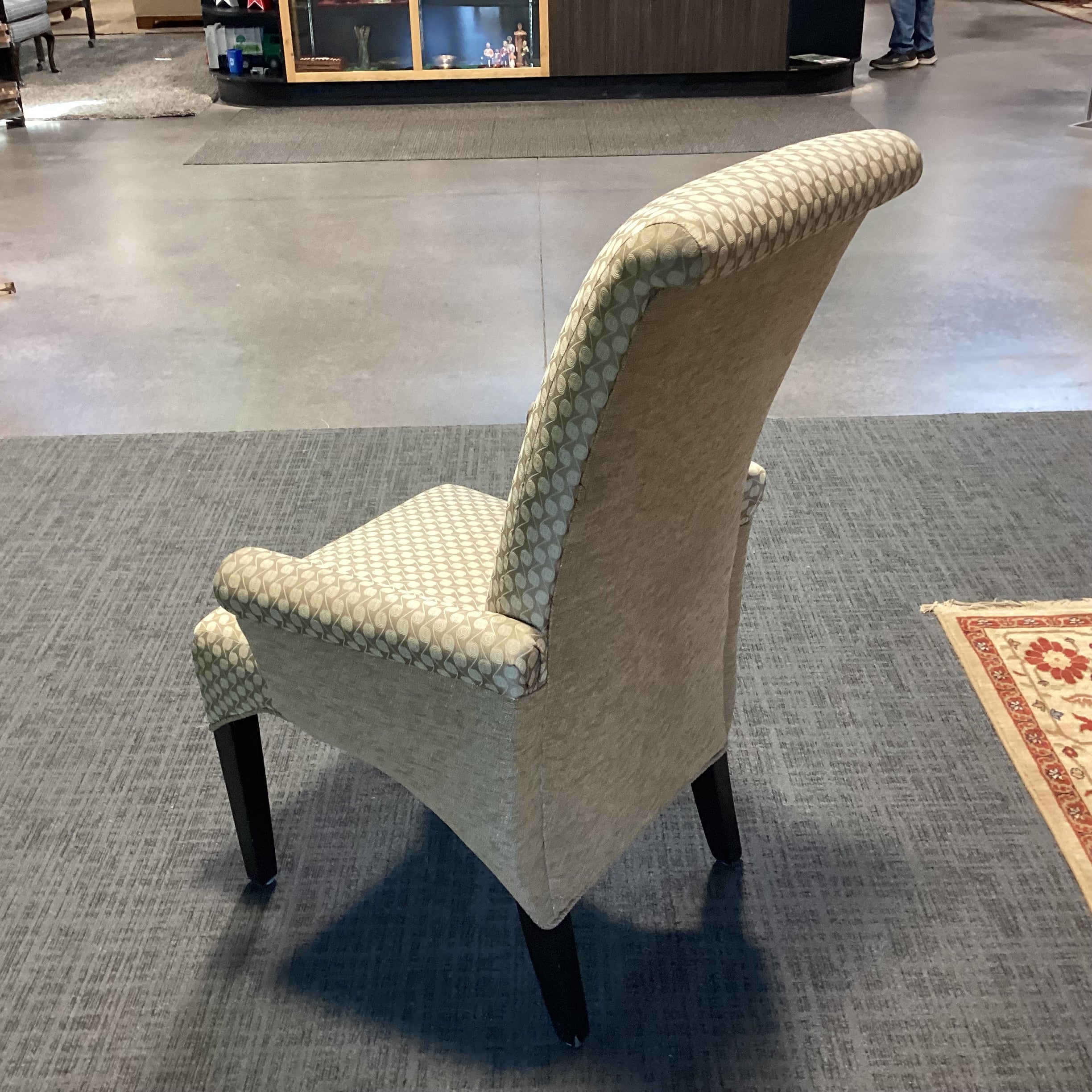 Golden Spiral Design Flared Arm Accent Chair 28"x 30"x 43"