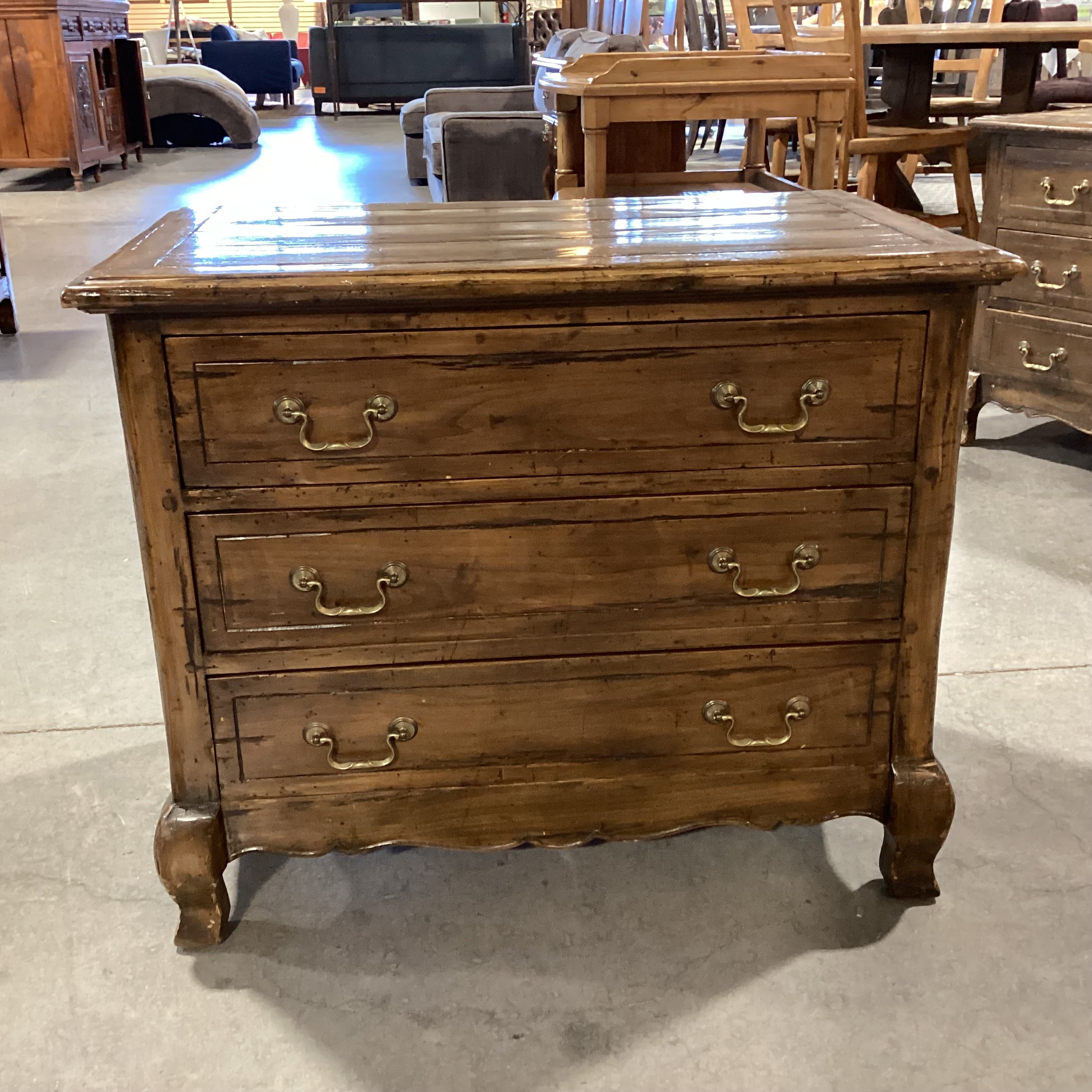 Guy Chaddock Melrose Collection Distressed Finished 3 Drawer Nightstand 29"x 18"x 24"