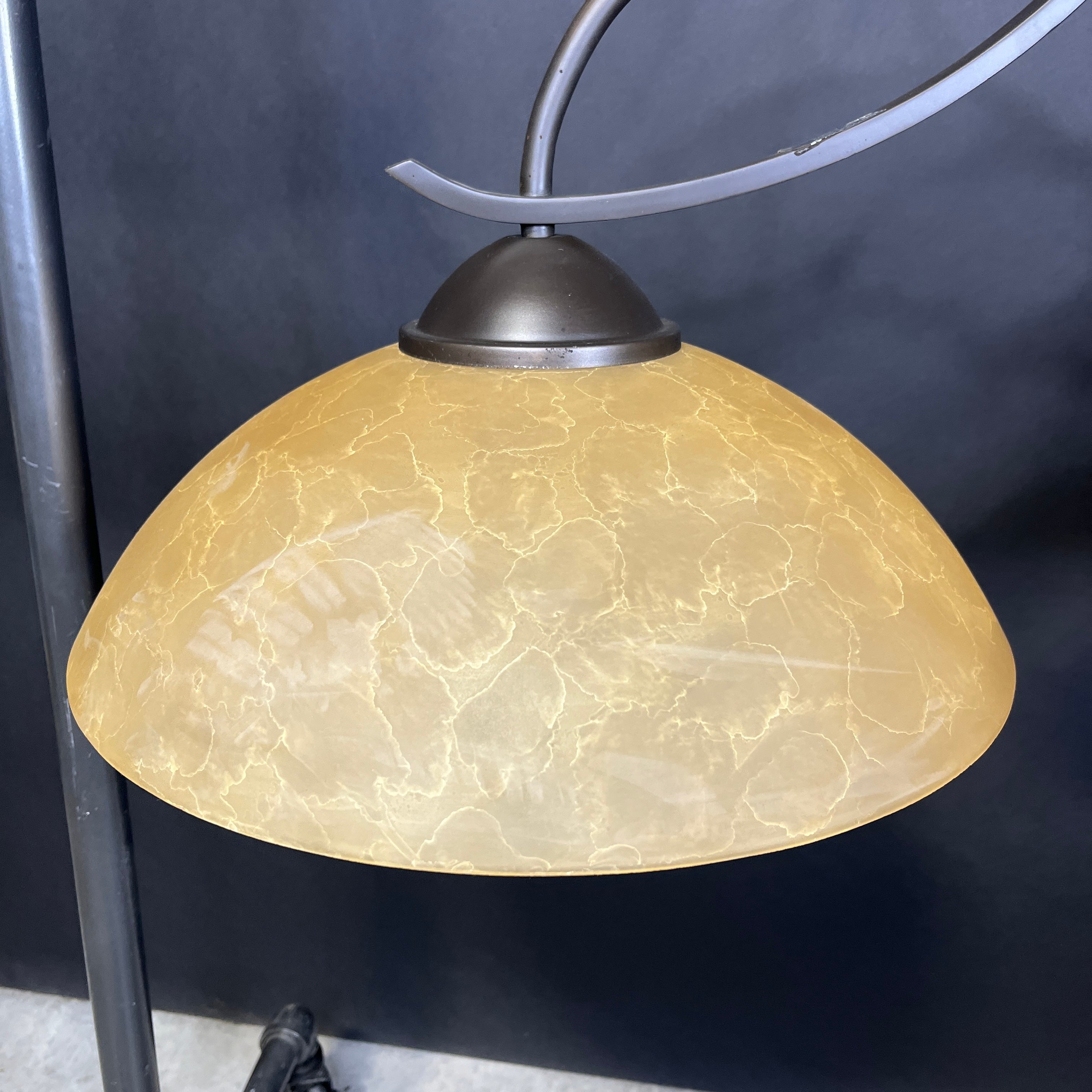 Kichler 2-Light Traditional Bronze with Marbled Orange Glass Shades Linear Ceiling Pendant 40”x 15”x 37”