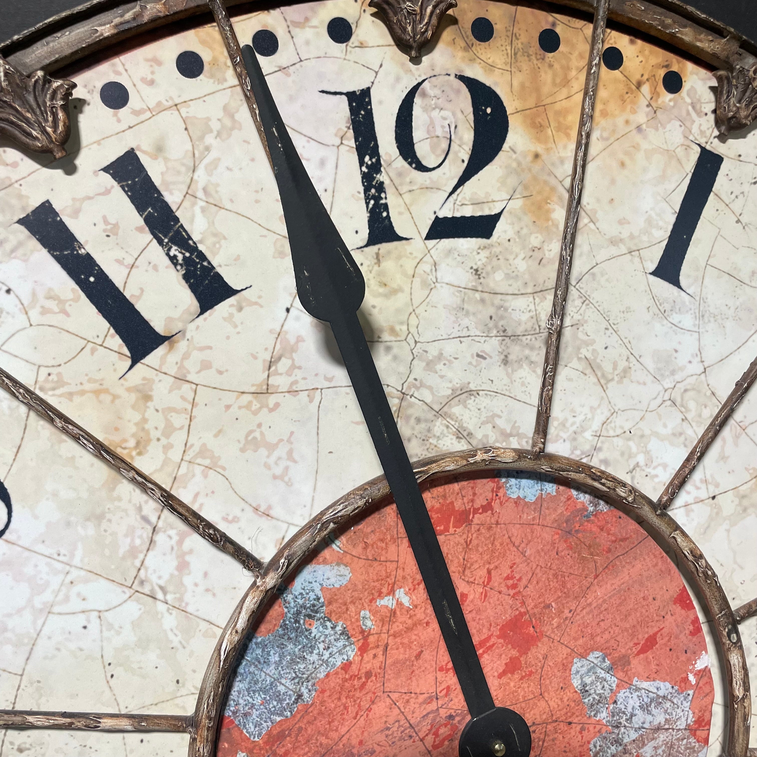 Uttermost "Torriana" Rustic Antique Style Wall Clock 29 1/2" Diameter