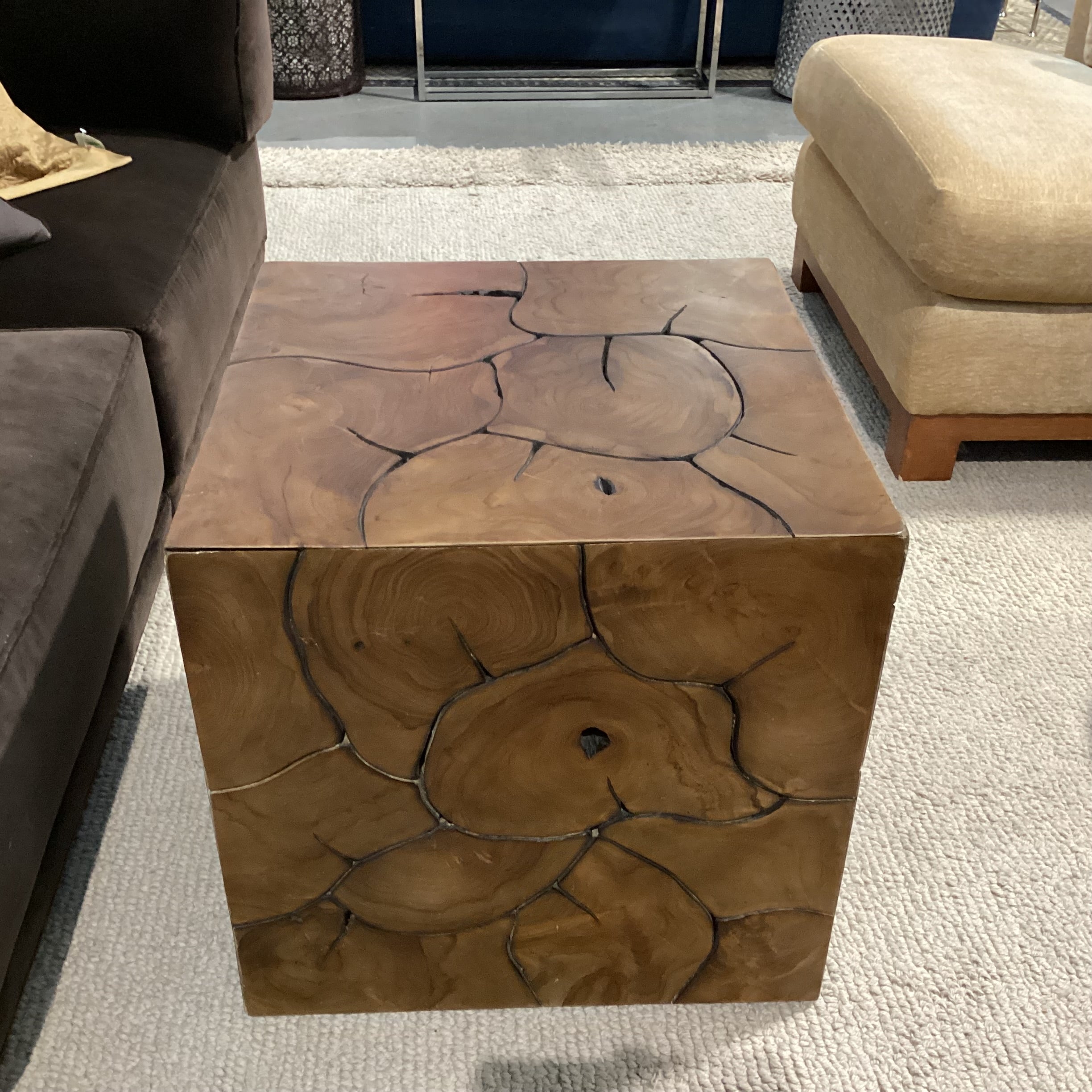 Four Hands Teak Root Tomlin Square Accent Table 22"x 22"x 22"