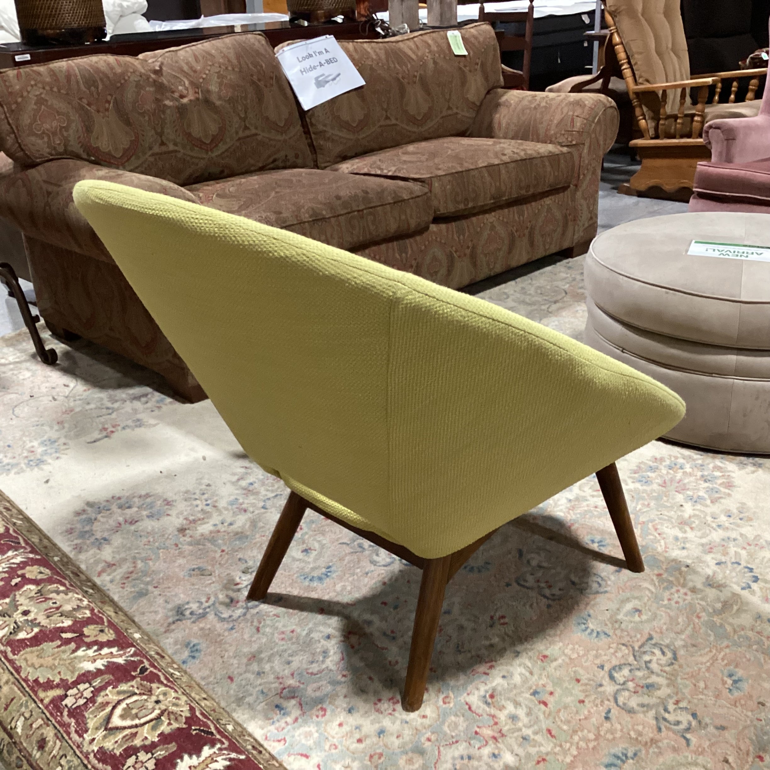 West Elm Mid Century Style Yellow Luna Chair 37"x 36"x 35"