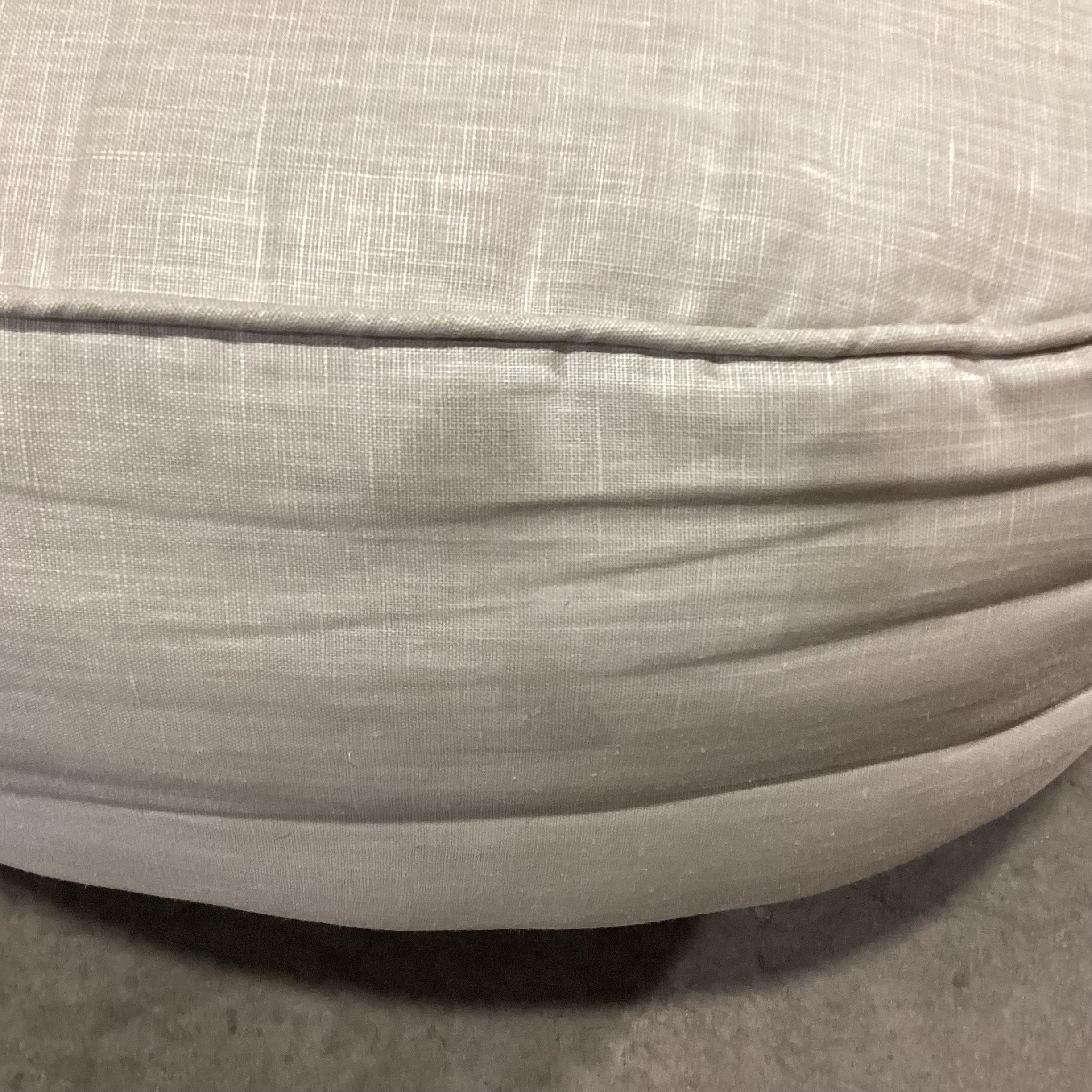 Dove Grey Linen Vintage Chaise Lounge Sofa 60"x 32"x 36"