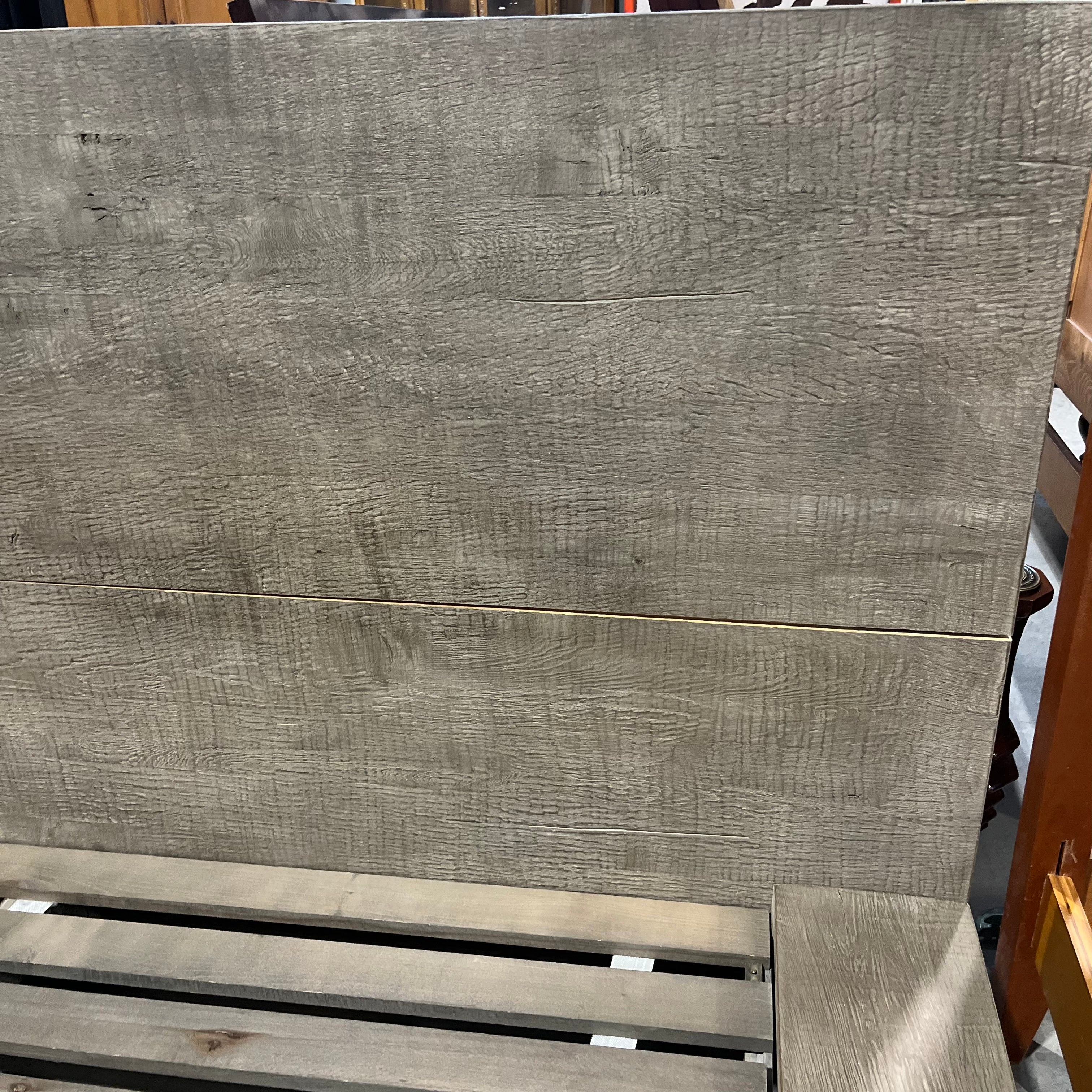 KING Solid Wood With Grey Finish 94.5"x 91"x 48"