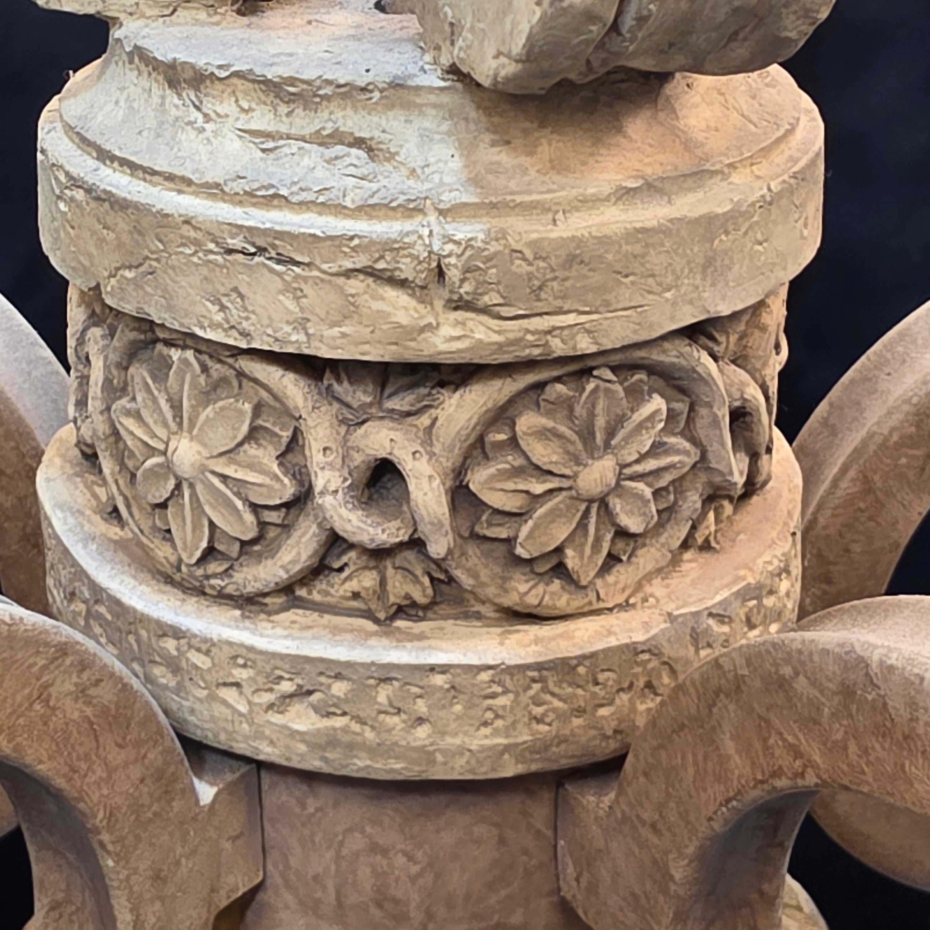 Tuscan Style Five Light with Mini Shades Chandelier 25"x29"