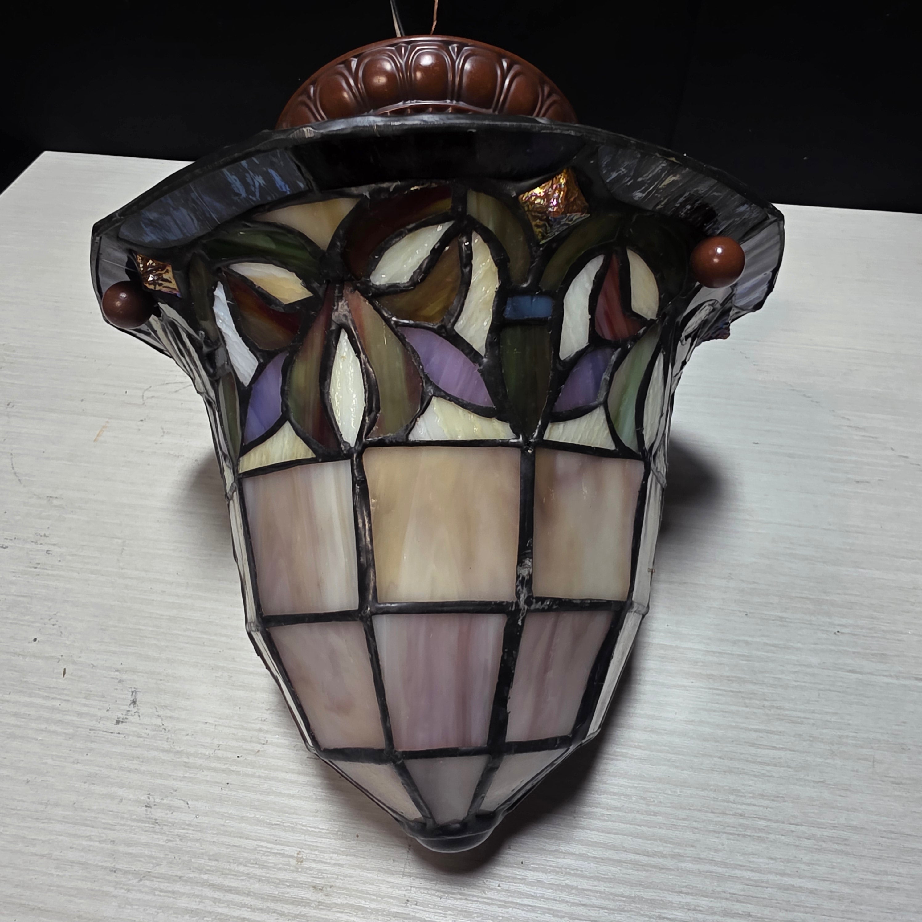 Potfolio Tiffany Style Pendant Lamp 8"D x 12"