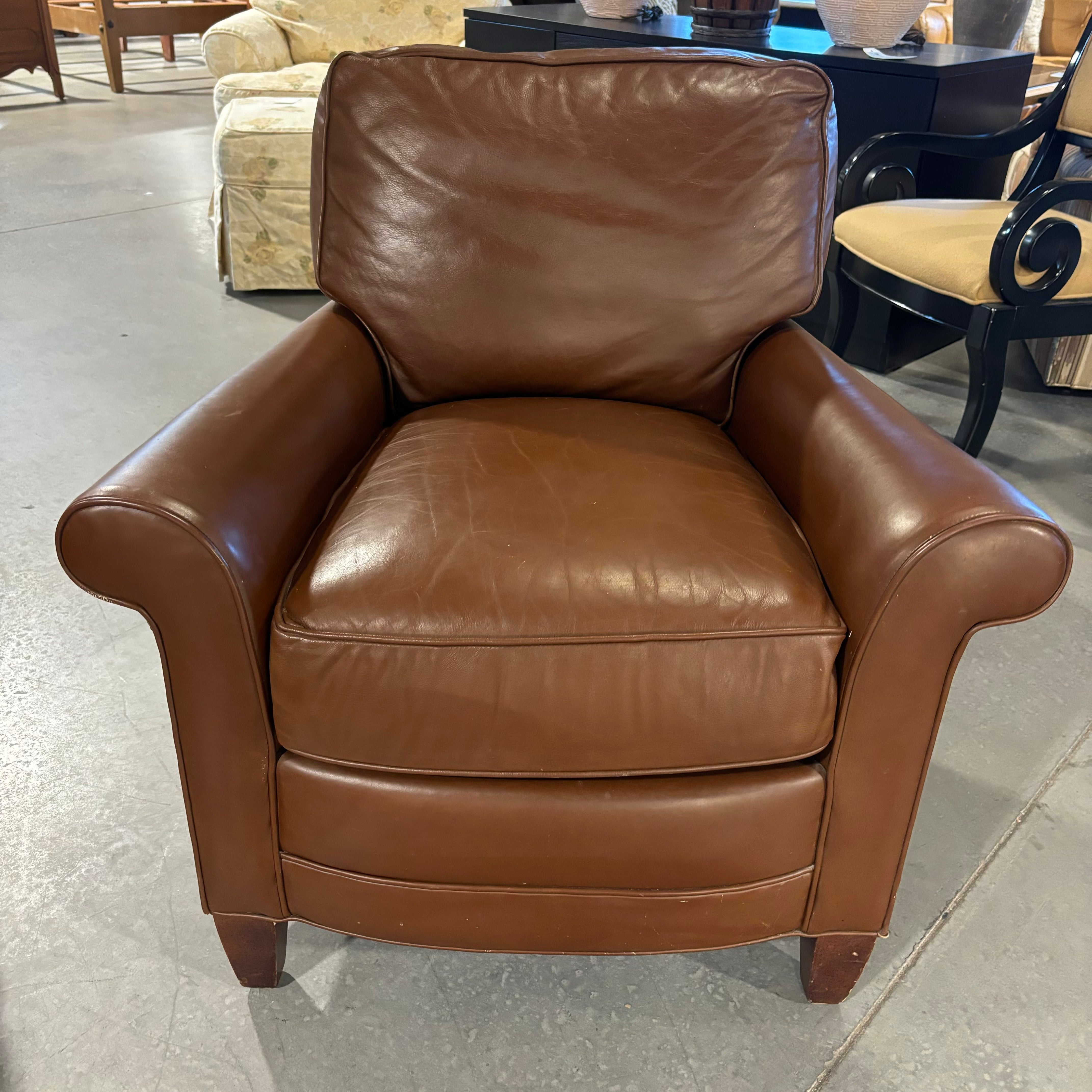 Hancock & Moore Leather Chair 35"x 40"x 32"