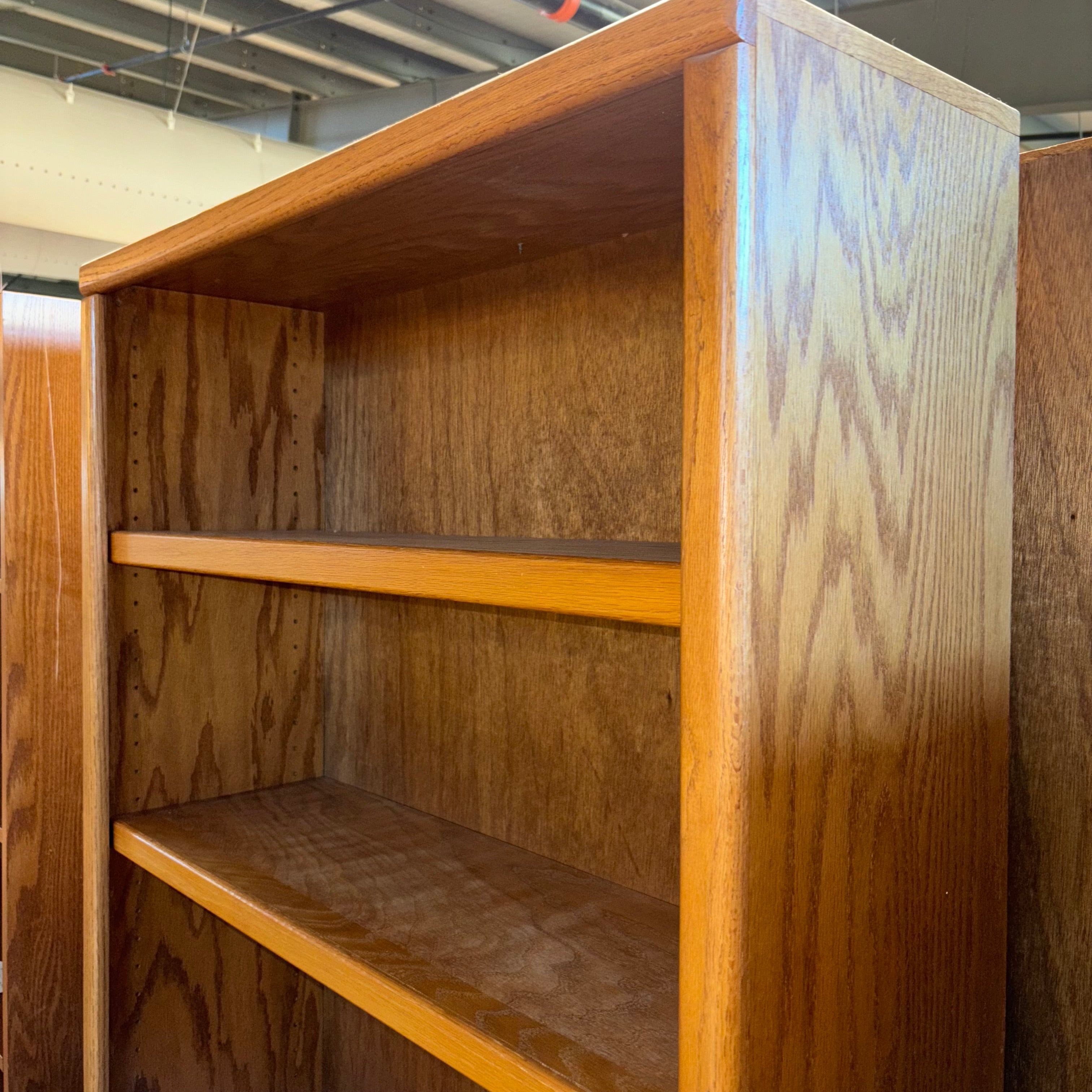 Light Finish Solid Wood 6 Shelves Adjustable Height Bookcase 36"x 12"x 84"