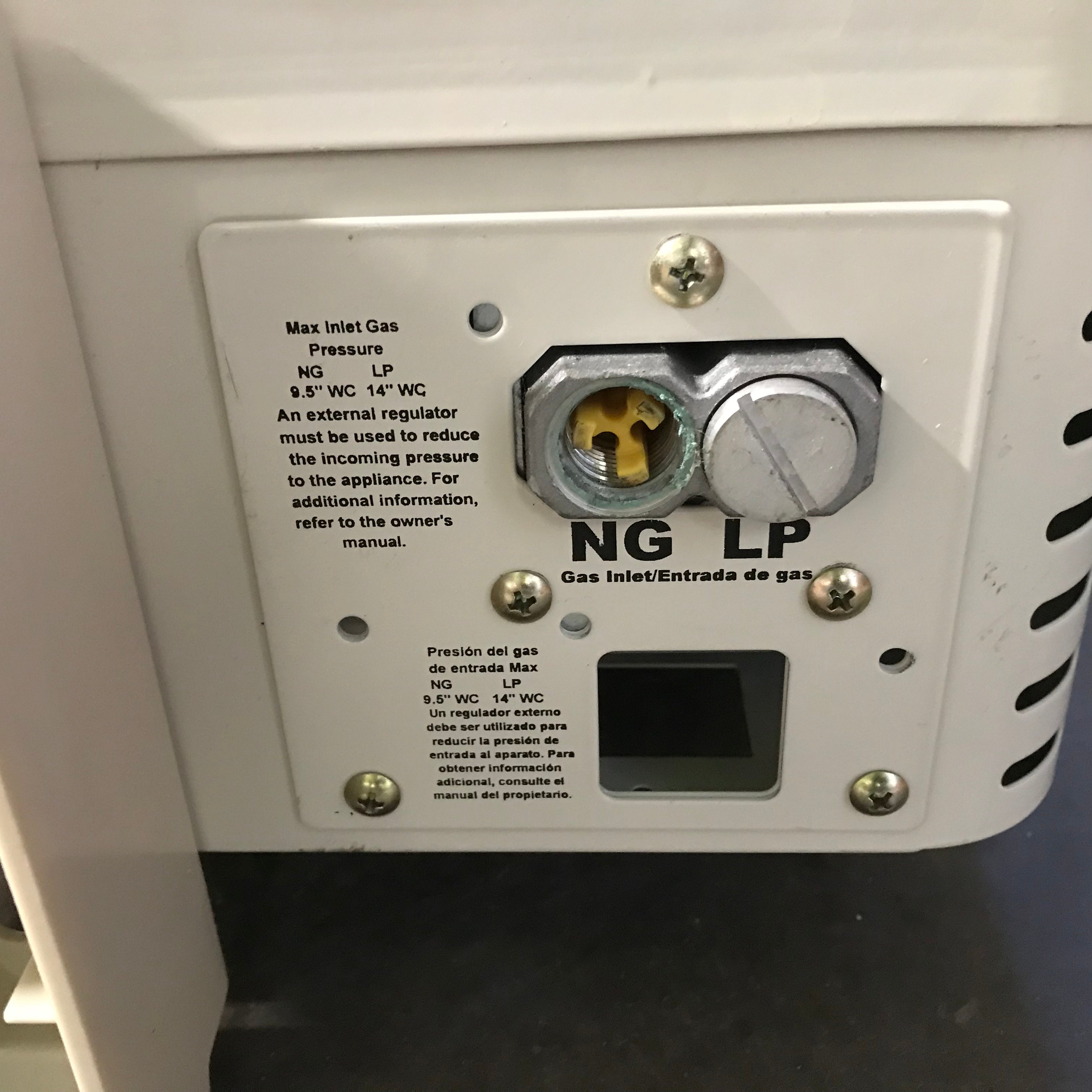 Ready Heater White Gas Heater 25"x 8"x 26"