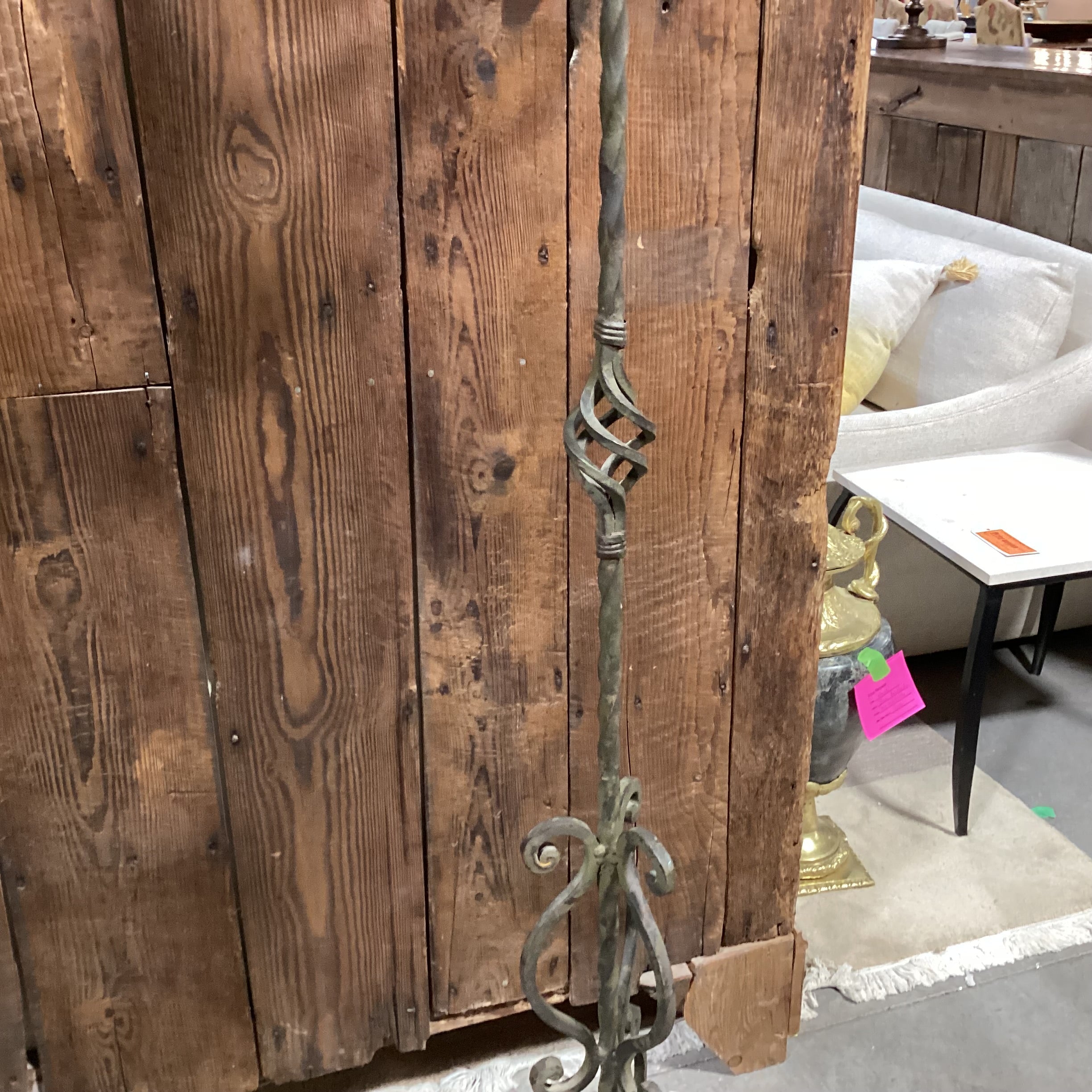 Vintage Ornate Wrought Iron Candelabra 24" Diameter x 73"
