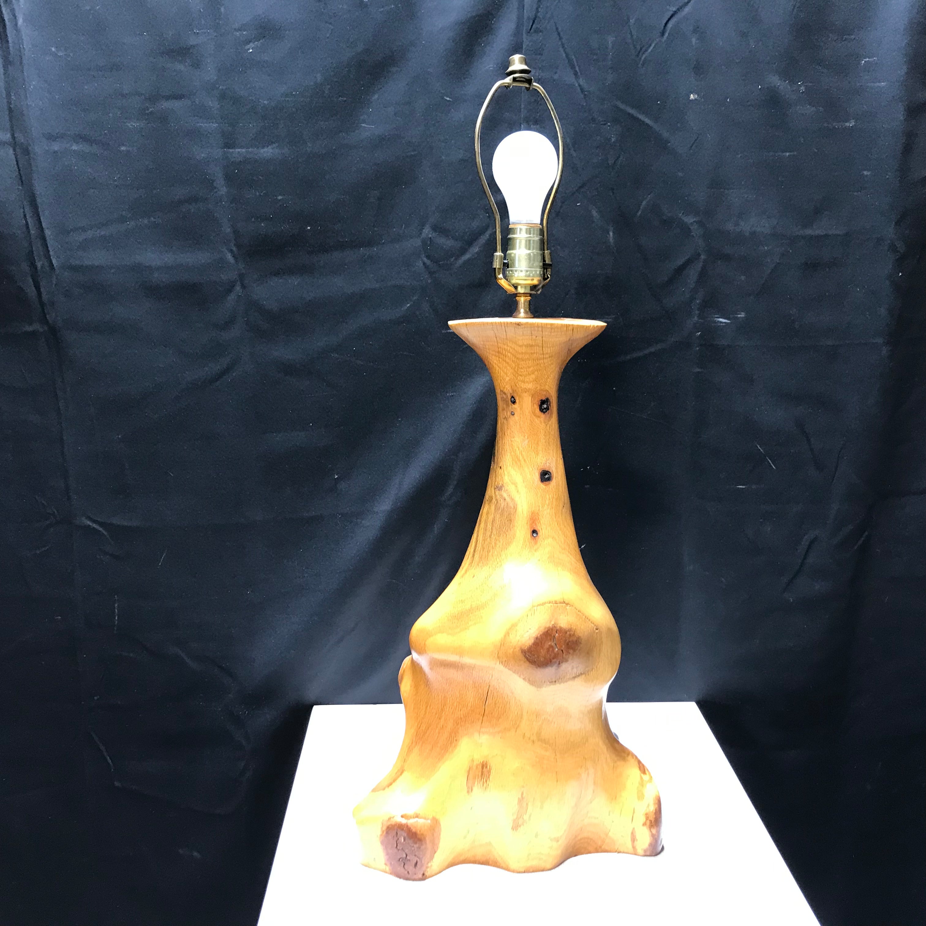 Drift Wood Style Wood Table Lamp 6"x 12"x  30"
