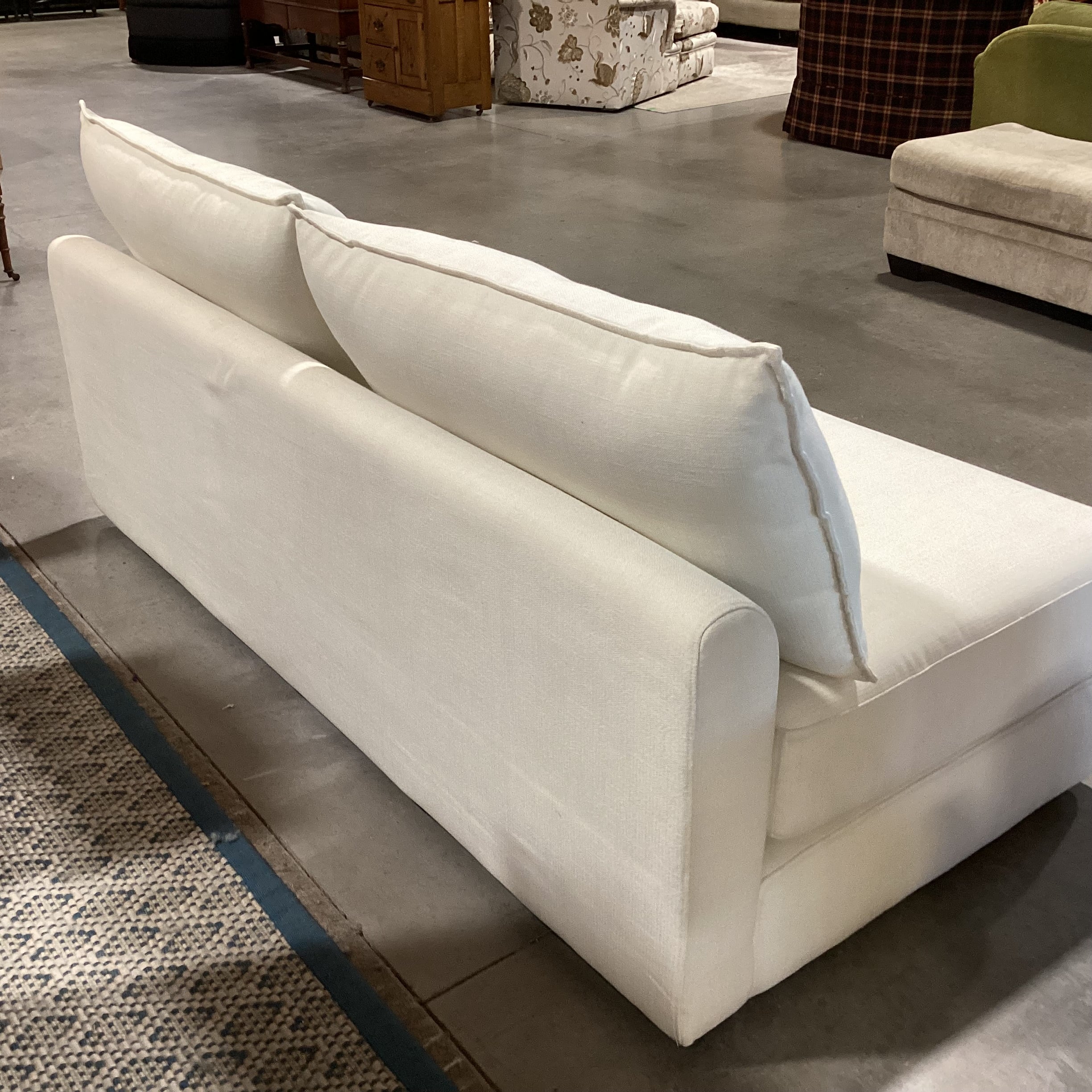 Article Braam Vintage White Convertible Cushion Bed Sofa 75"x 36"x 25"