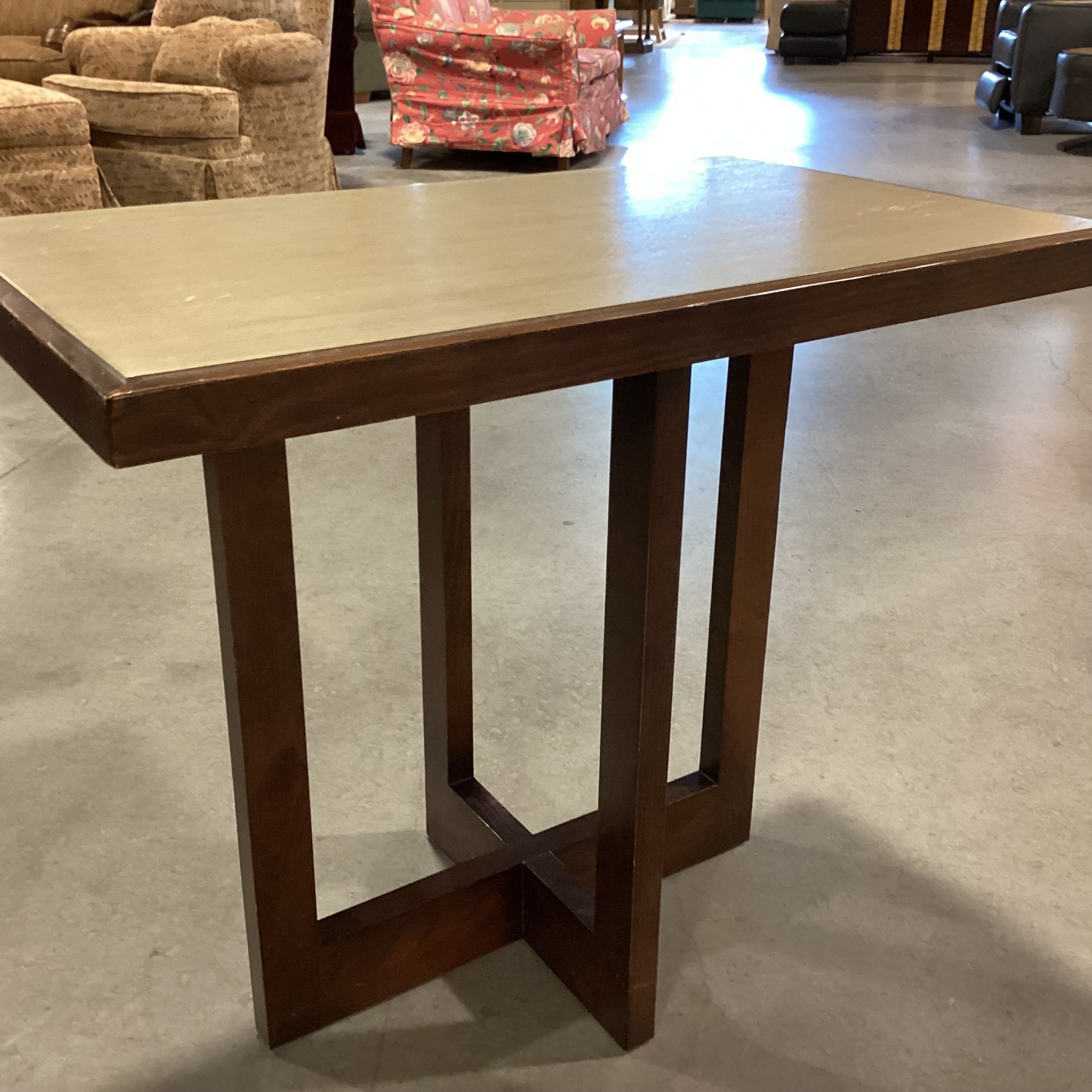 Hickory Chair Dark & Grey Tone Finish Walnut End Table 31"x 19"x 26"