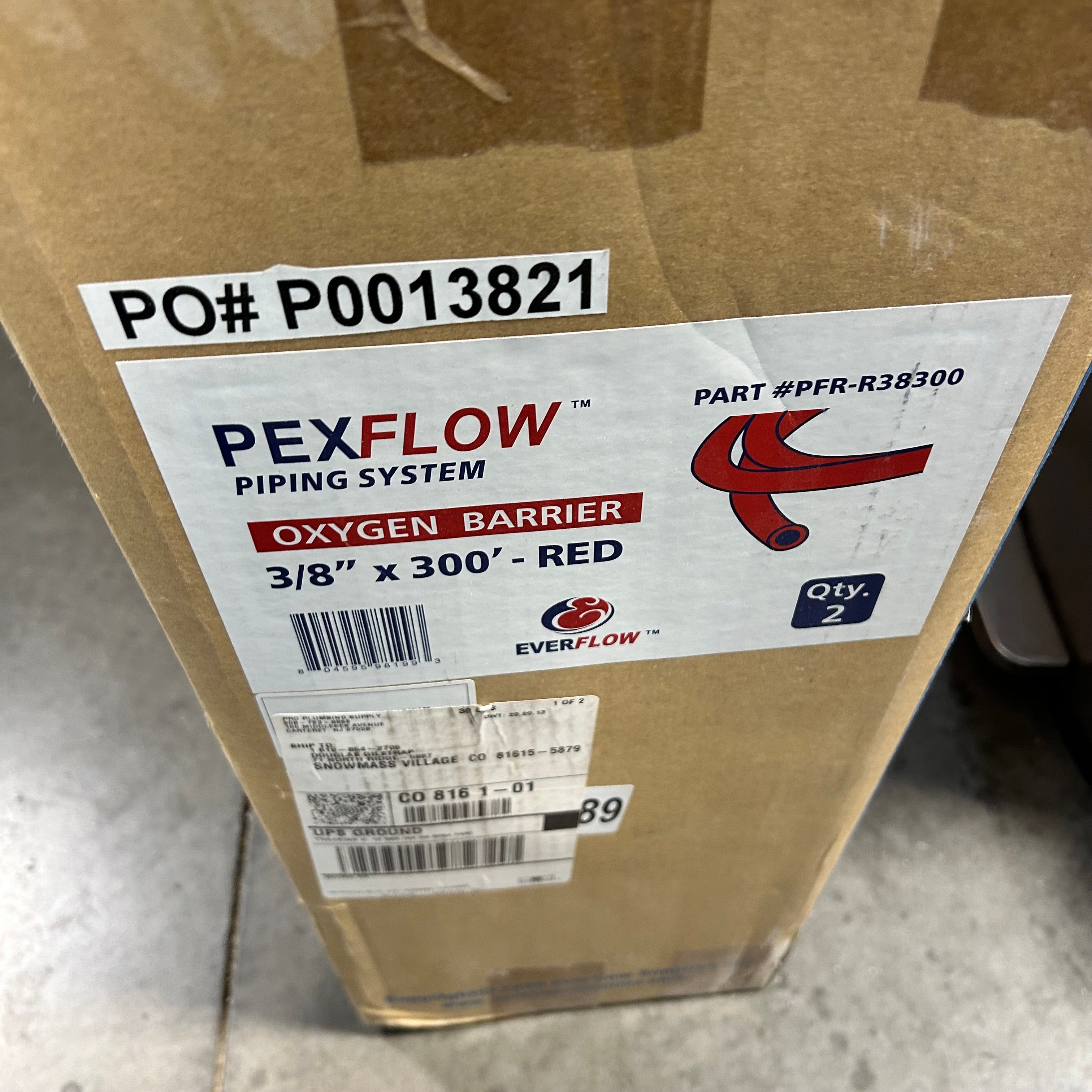 PexFlow Red 3/8"x 300' x 2