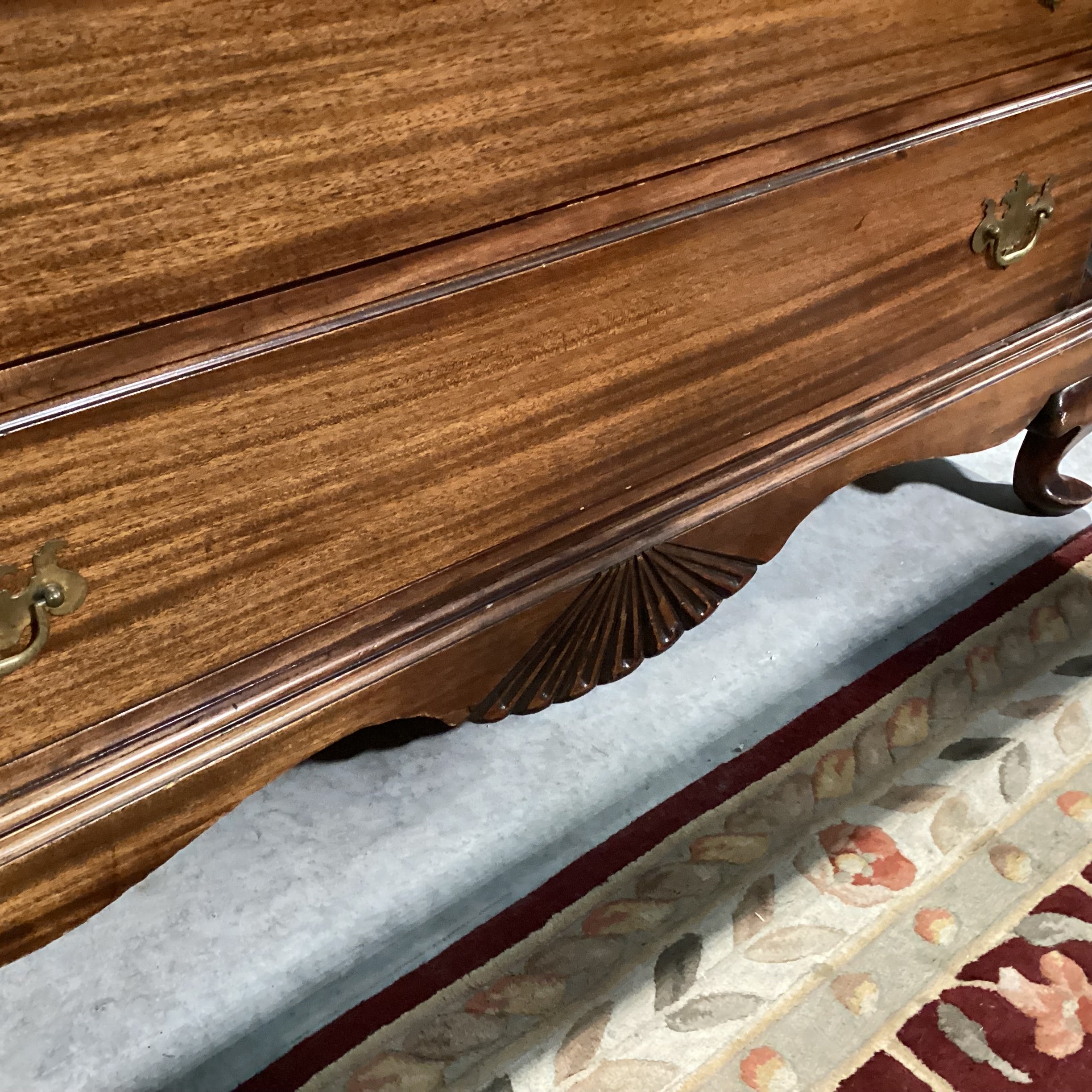 Antique Finished Mahogany 4 Drawer Chest 45"x 21"x 36"