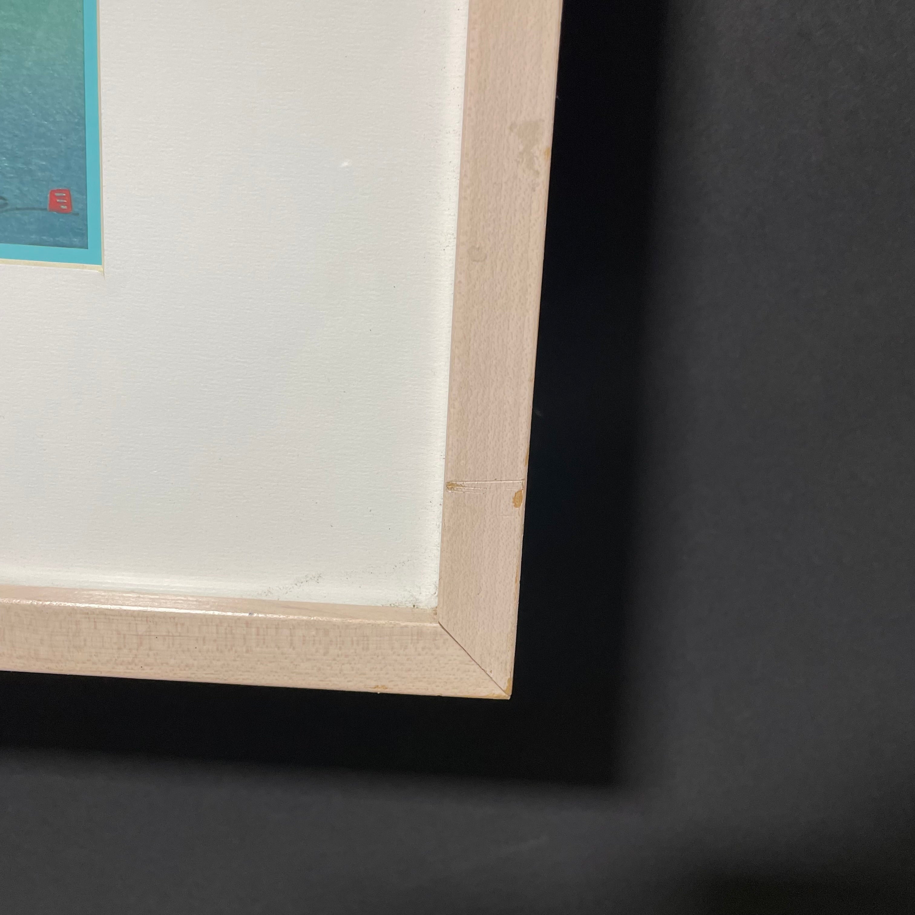 Ian Tremewen "Spinnaker Sky" Print In Light Wood Frame 37" x 30"