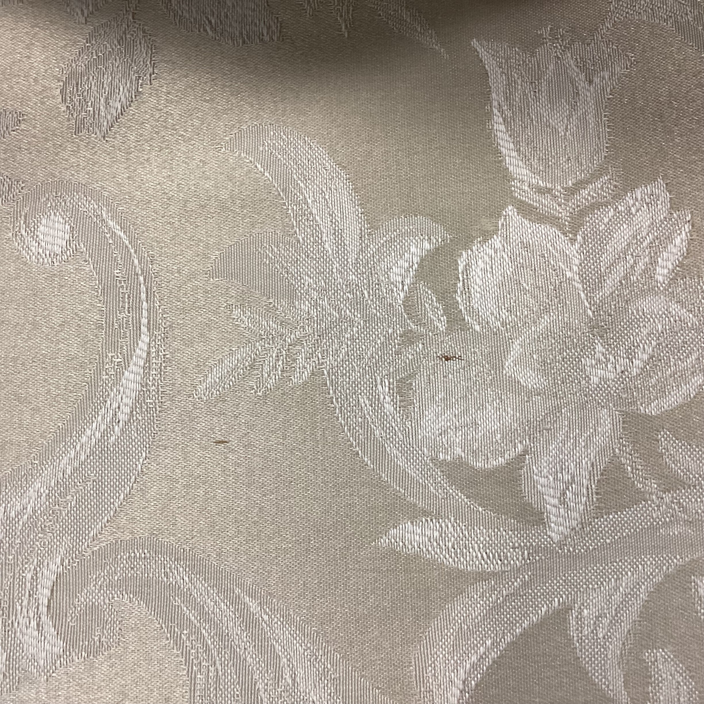 Cream Silk Like Raised Floral Slipper Chaise 20"x 24"x 41"