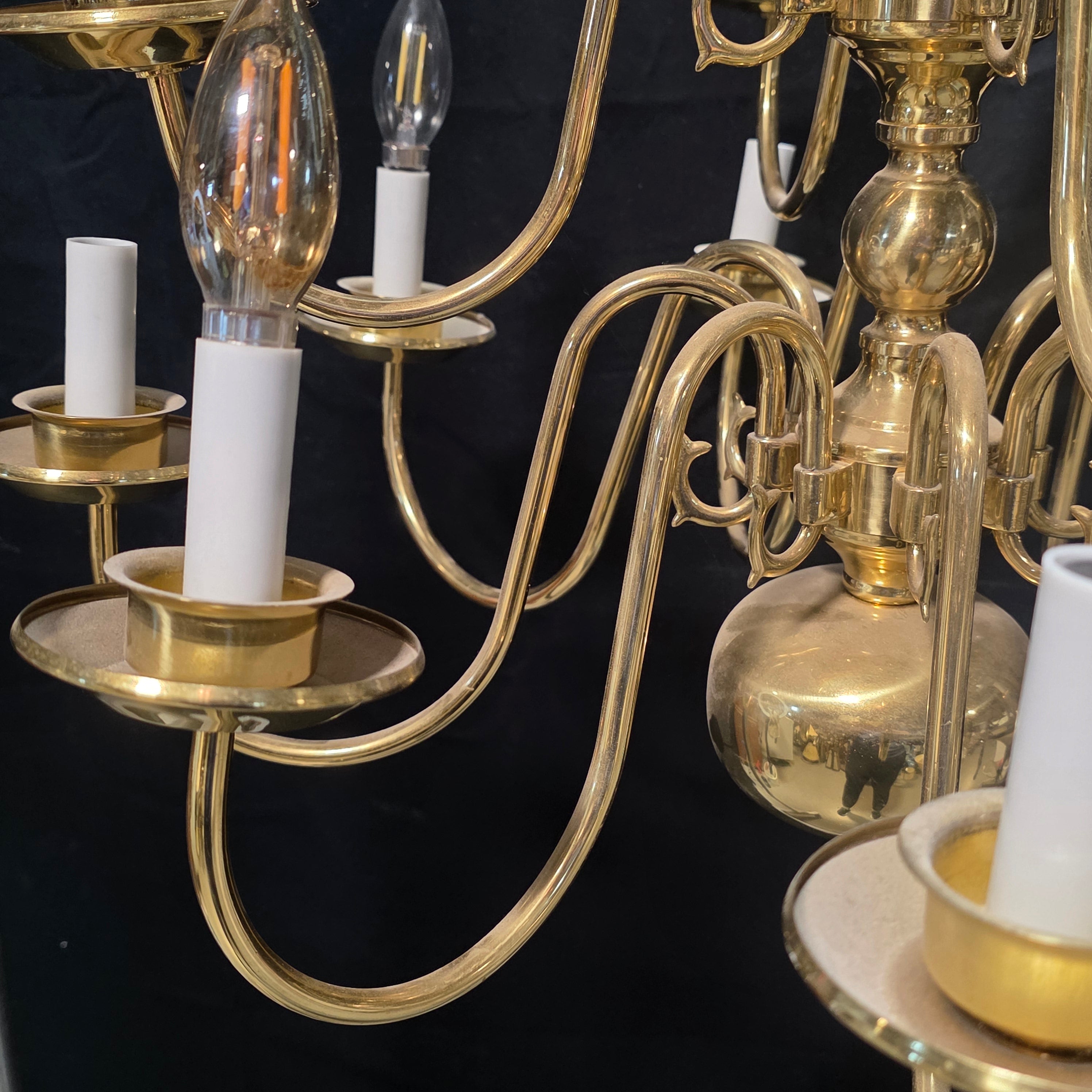Livex Lighting Williamsburg 12 Light 2 Tier Chandelier 25"Dx23"