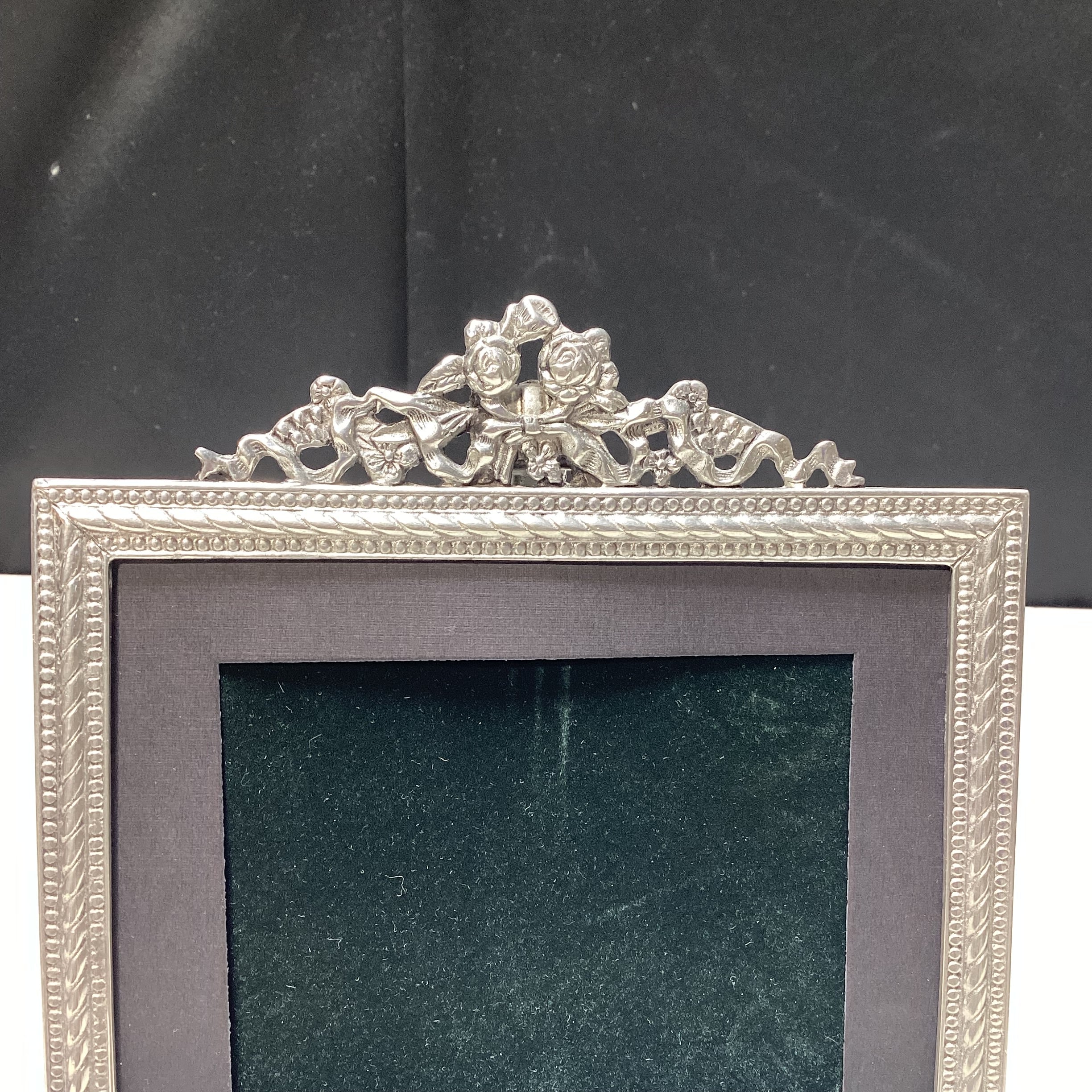 Elias Extra Fine Pewter Silver Frame With Floral Detail 5.5" x 5.5"