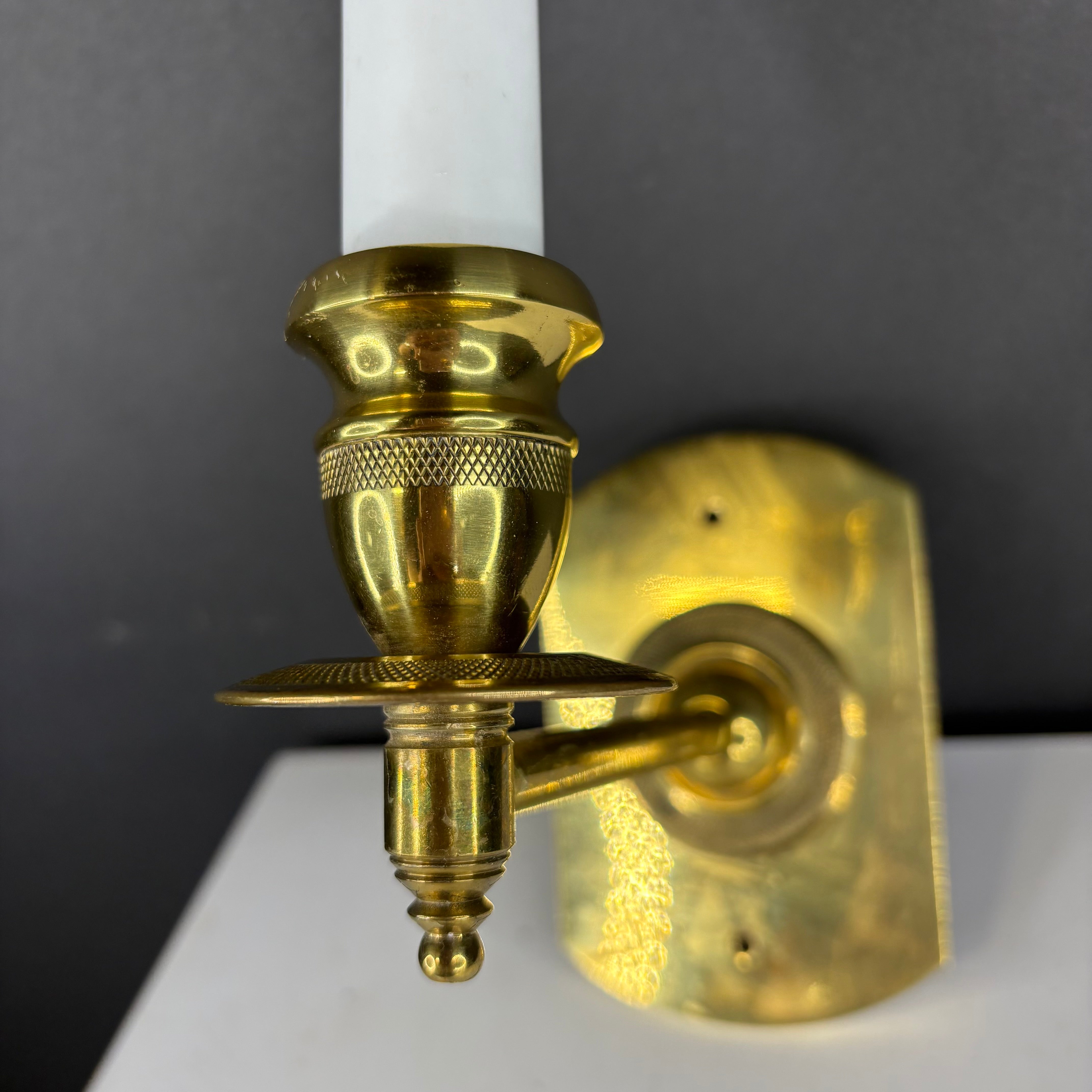 Vintage Traditional 1-Light Brass Candelabra Wall Sconce 2.5”x 10.5”x 5.5”