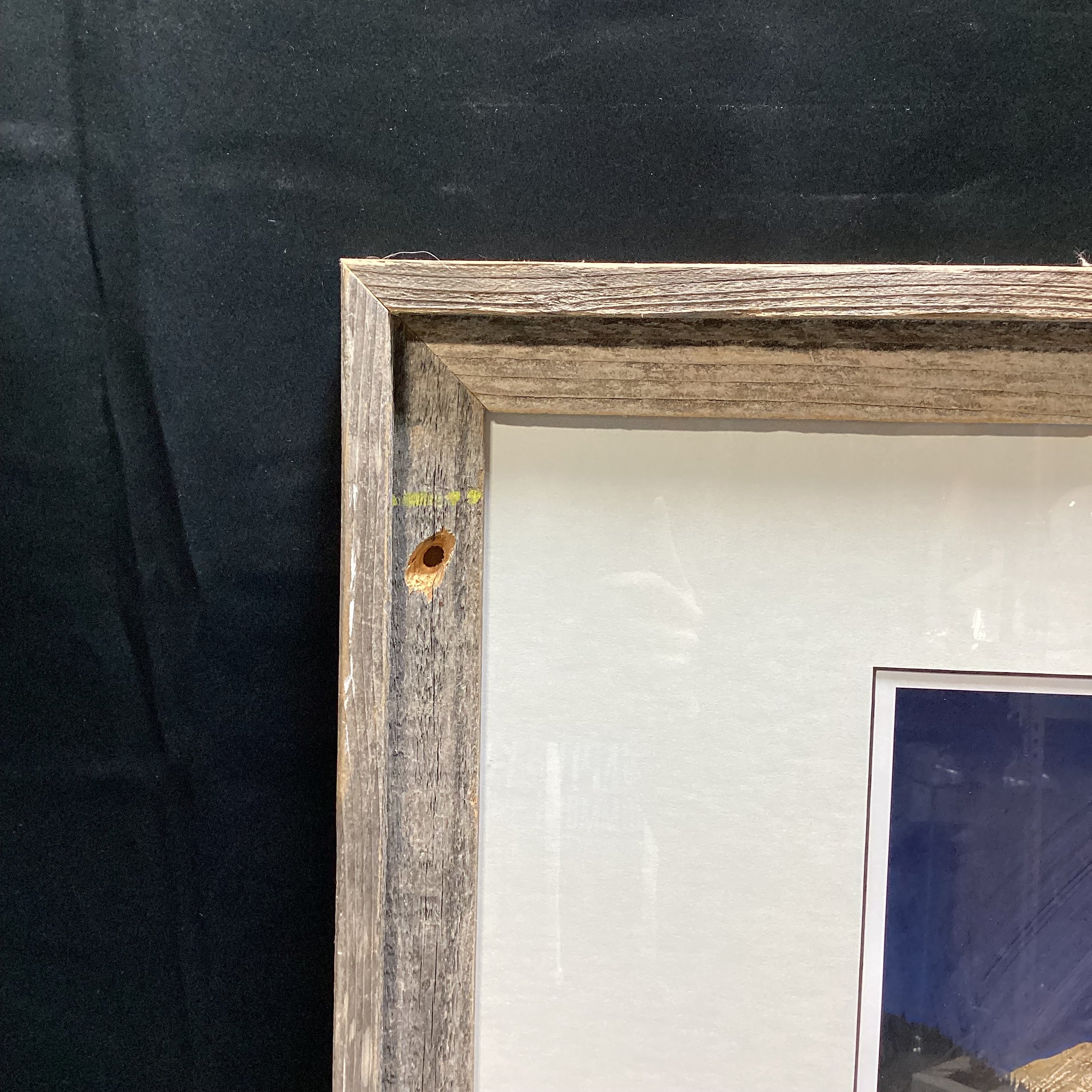 Peter Grannis Famously Well Known Signed "The Maroon Bells And Lake" Natural Rustic Wood Framed Photograph 39" x 27"