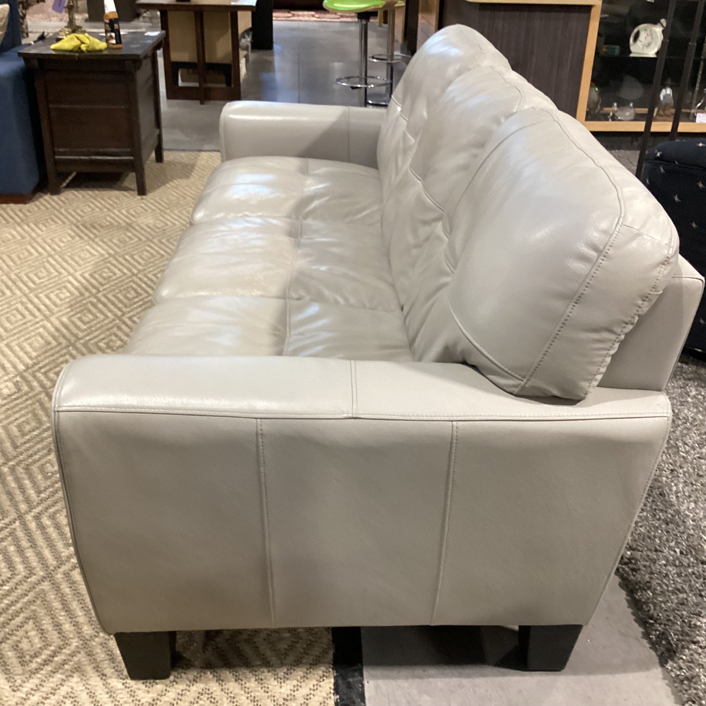Grey Faux Sofa 84"x 38"x 36"