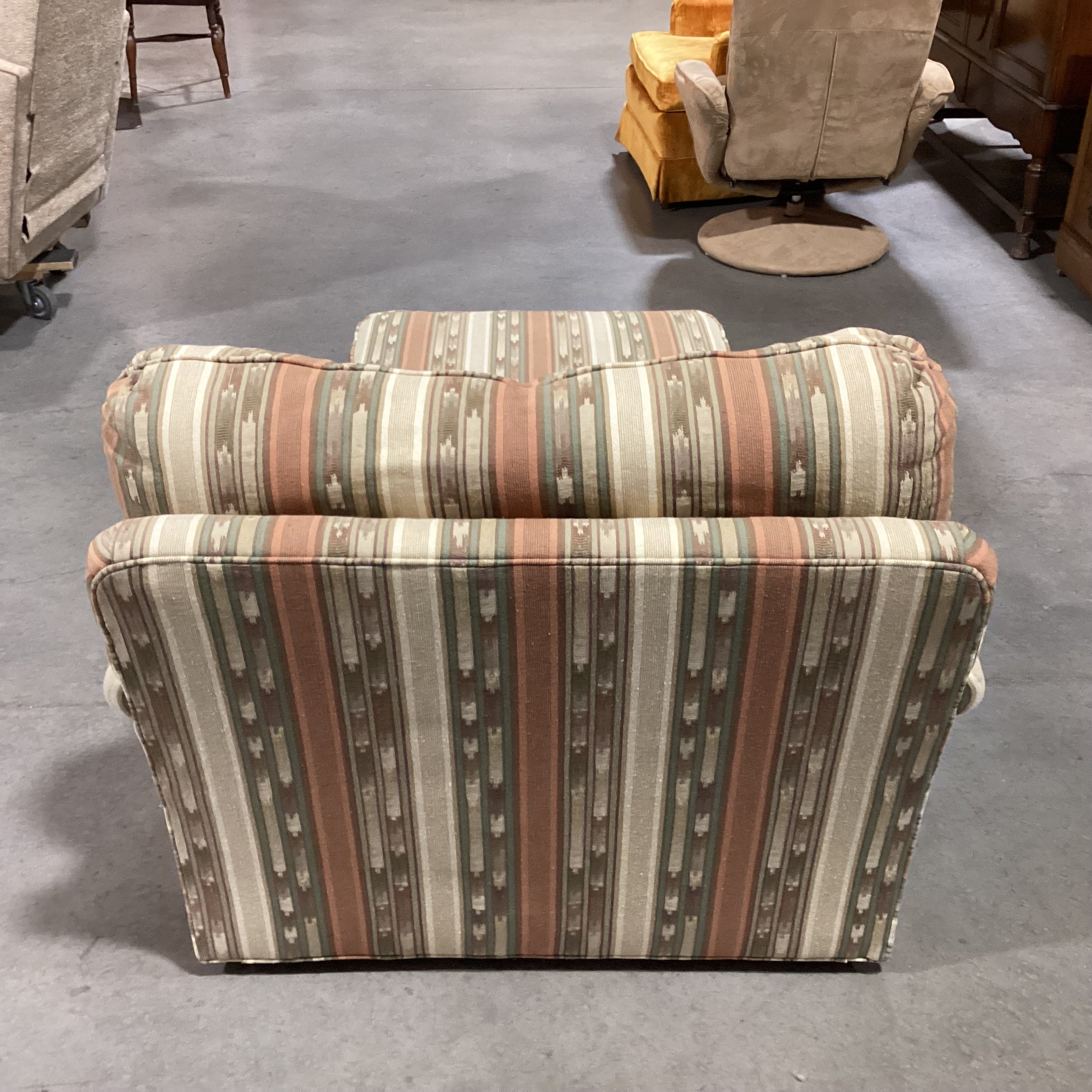 Hancock & Moore Cream Peach Brown Sage Southwest Design with Ottoman Chair 41"x 36"x 31"