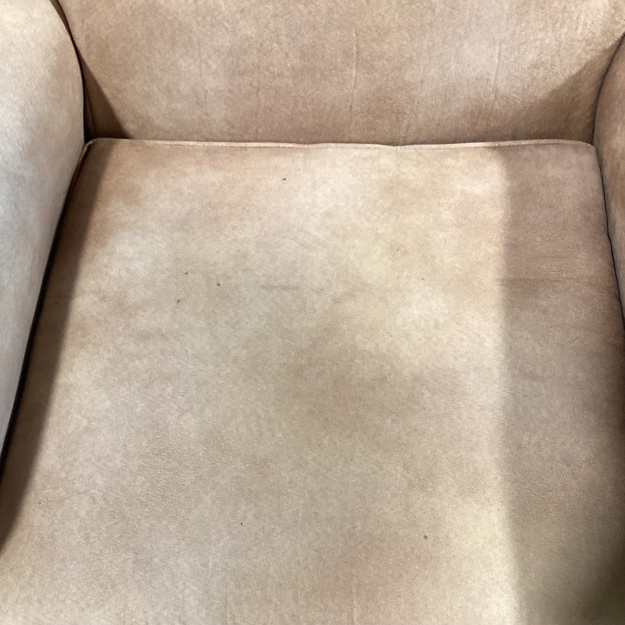 Best Chairs Tan Micro Suede Swivel Rock Chair 35"x 33"x 38"