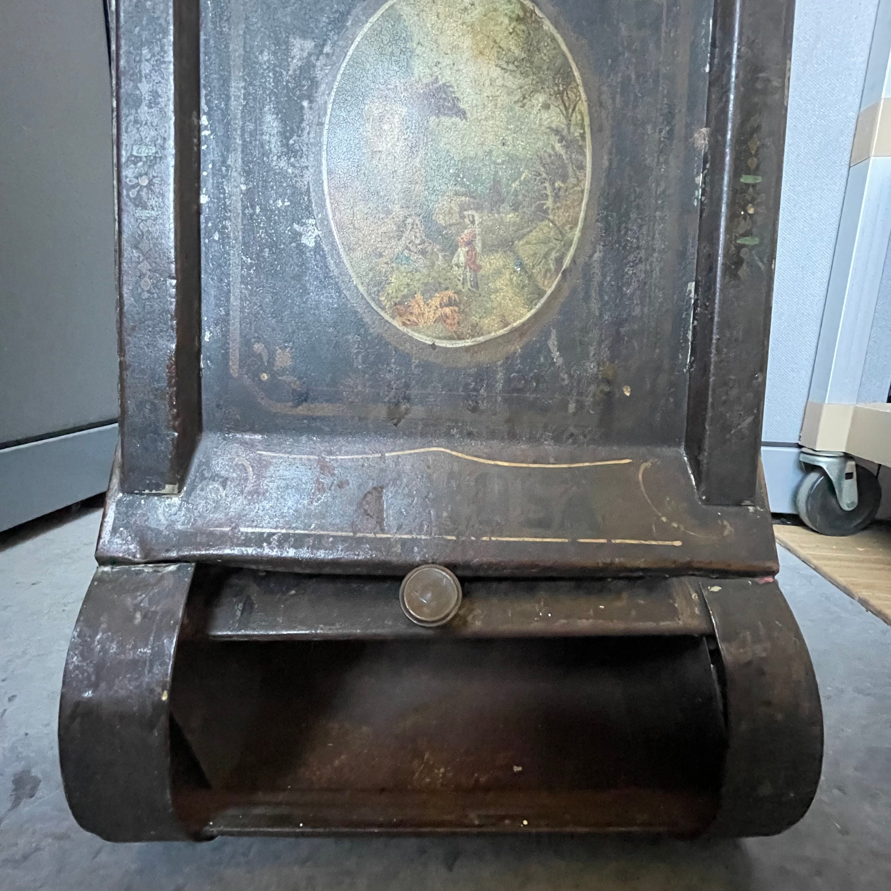 Antique General Store Metal Handpainted Toleware Formosa Tea Dispenser, 12.25"x 15"x 19.5"