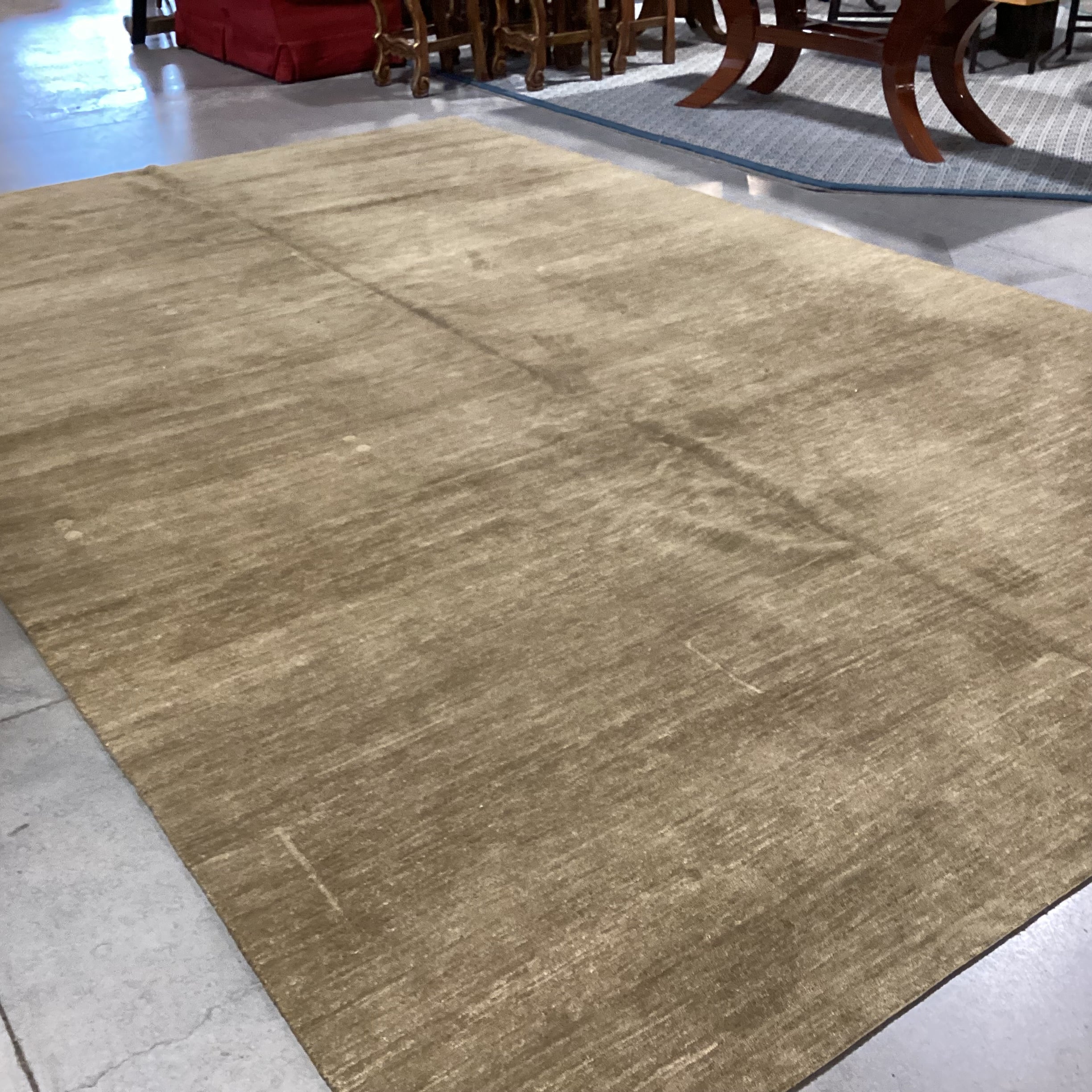 Michaelian & Kohlberg Light Olive Hand Woven Nepal Wool Rug 10'x 16'