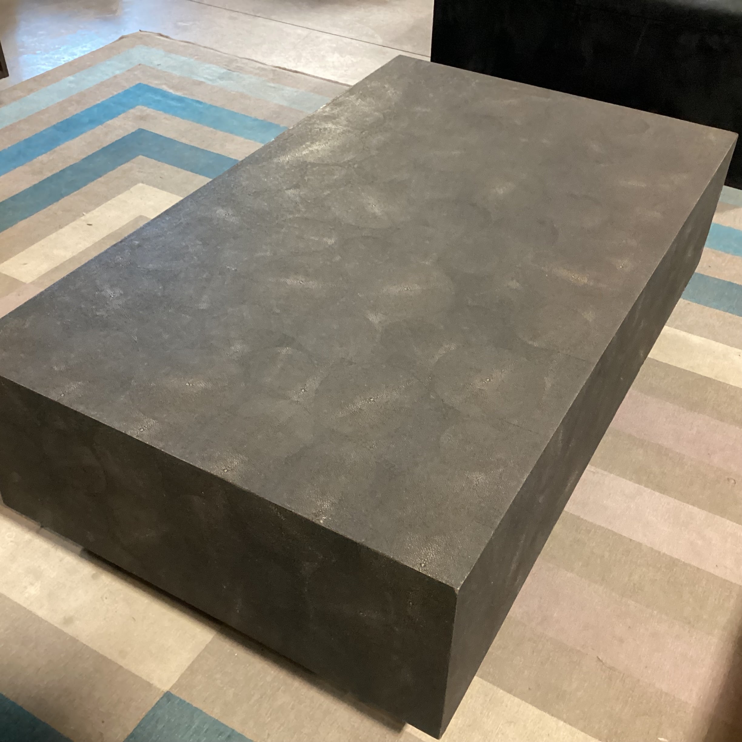 Made Goods Faux Shagreen Coffee Table 50"x 30"x 16"