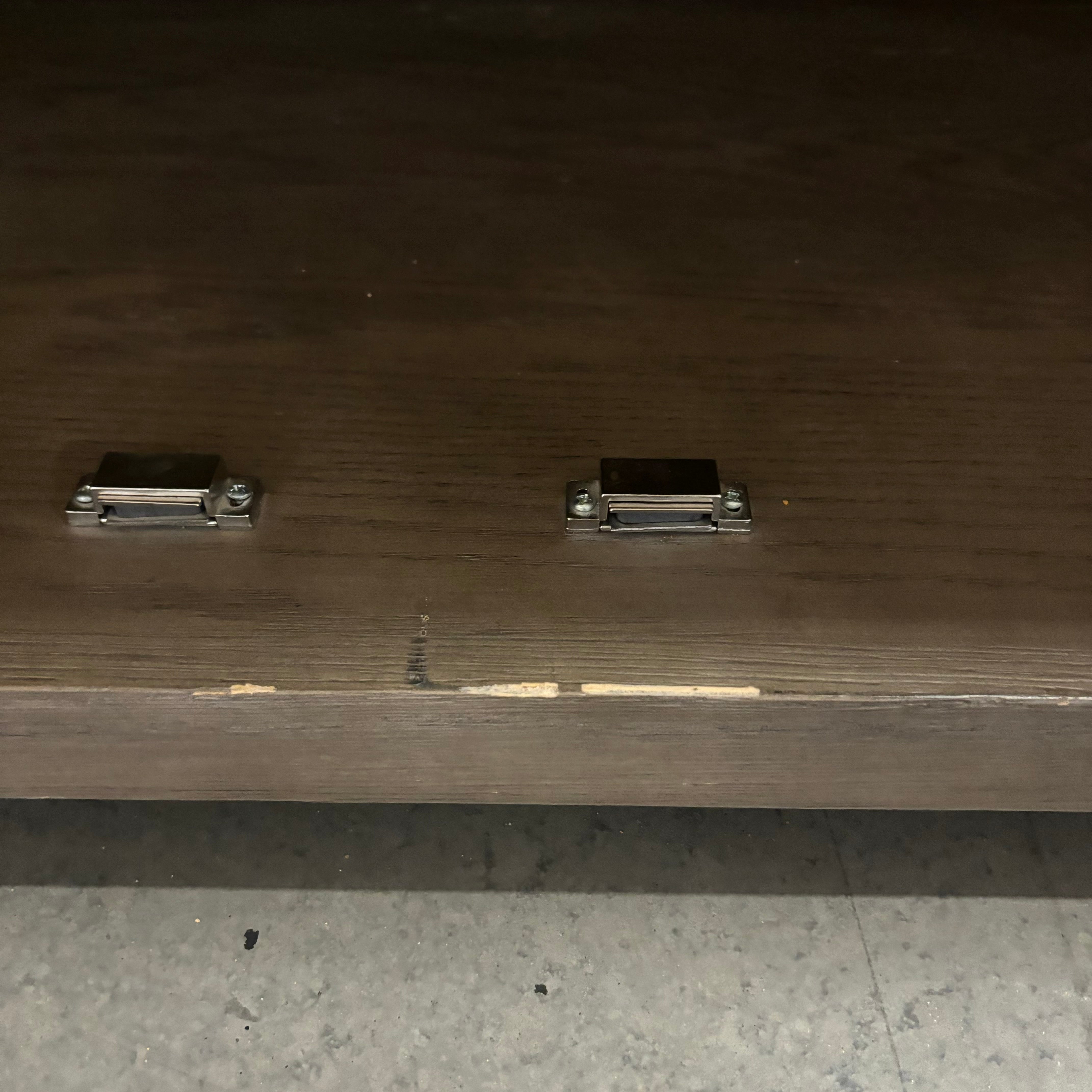 Restoration Hardware Solid Grey Finished Wood 2 Door Console 48"x 18"x 32"