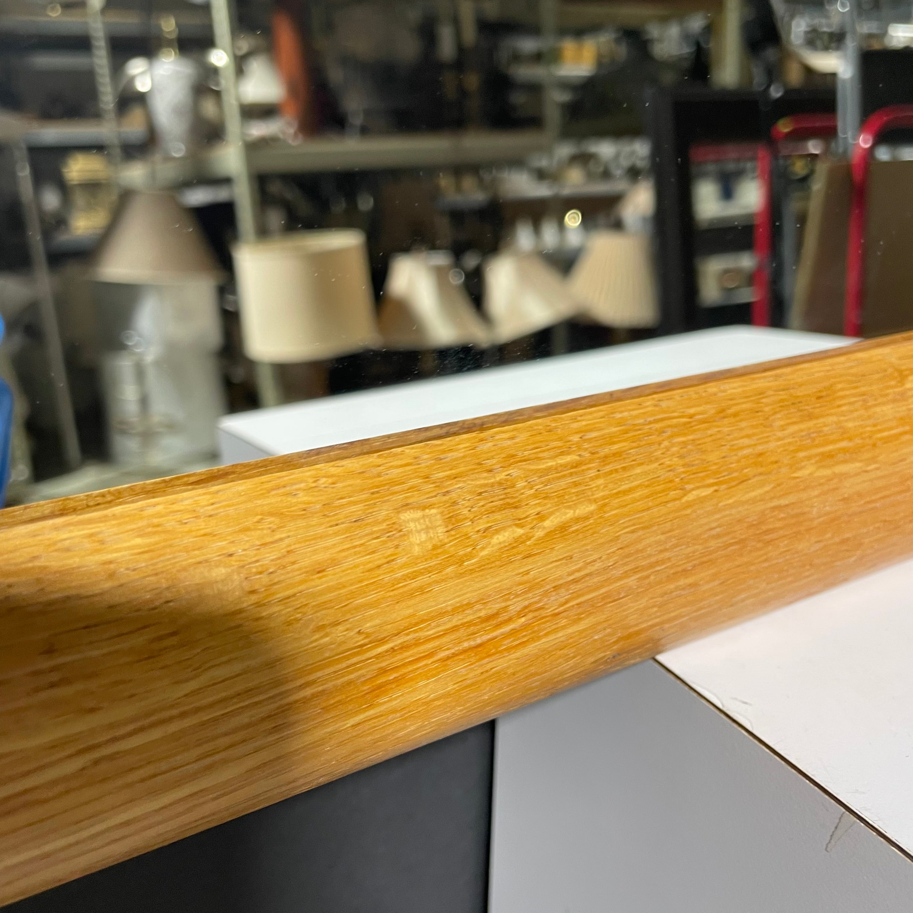 Large Rectangular MCM Wooden Wall Mirror 41" x 39"