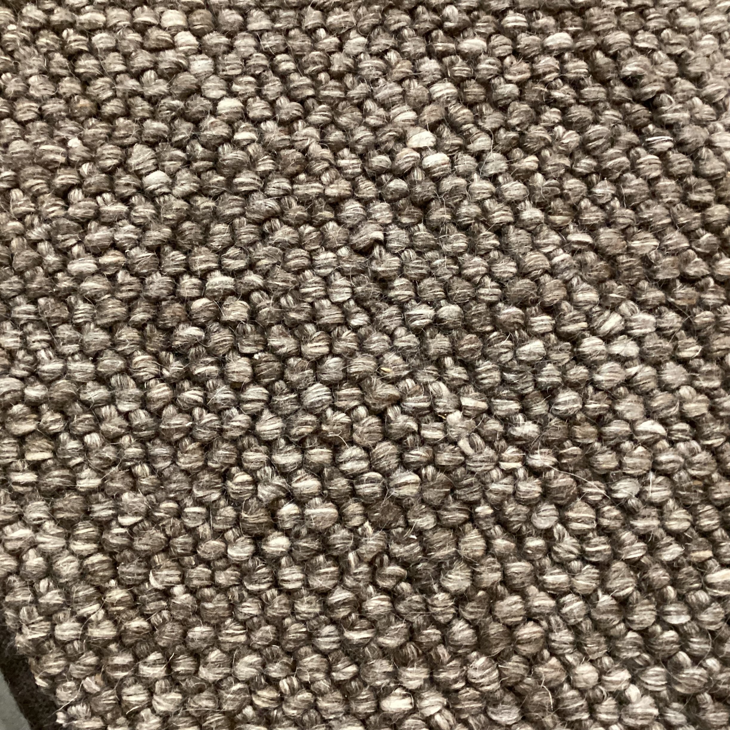 Custom Taupe Brown Loop Woven Wool with Pad Rug 8'x10'