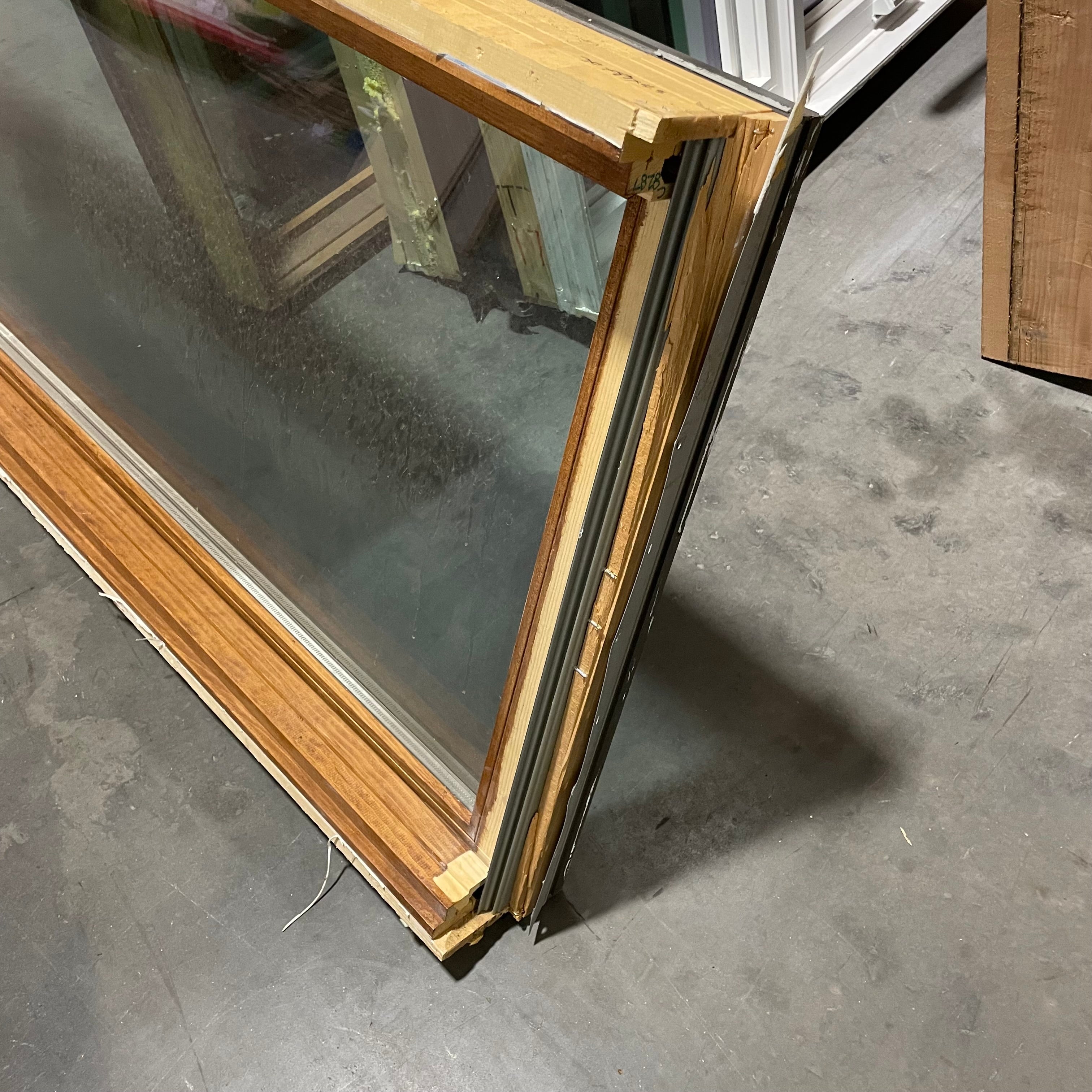 30"x 83"x 4.25" Brown Metal Clad FIXED Exterior Window