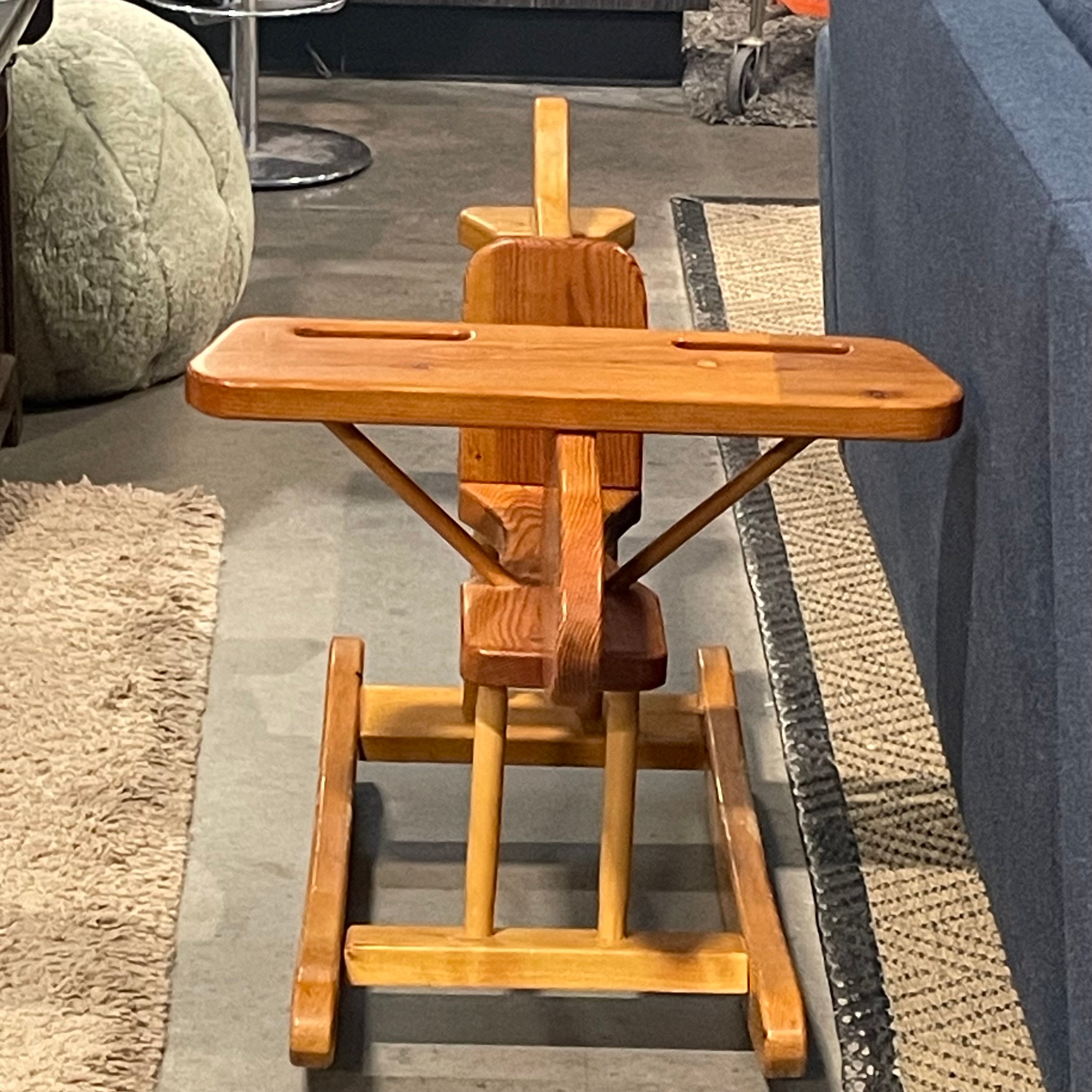 Handcrafted Child's Wooden Airplane Rocker, 48"x 26.5"x 28"