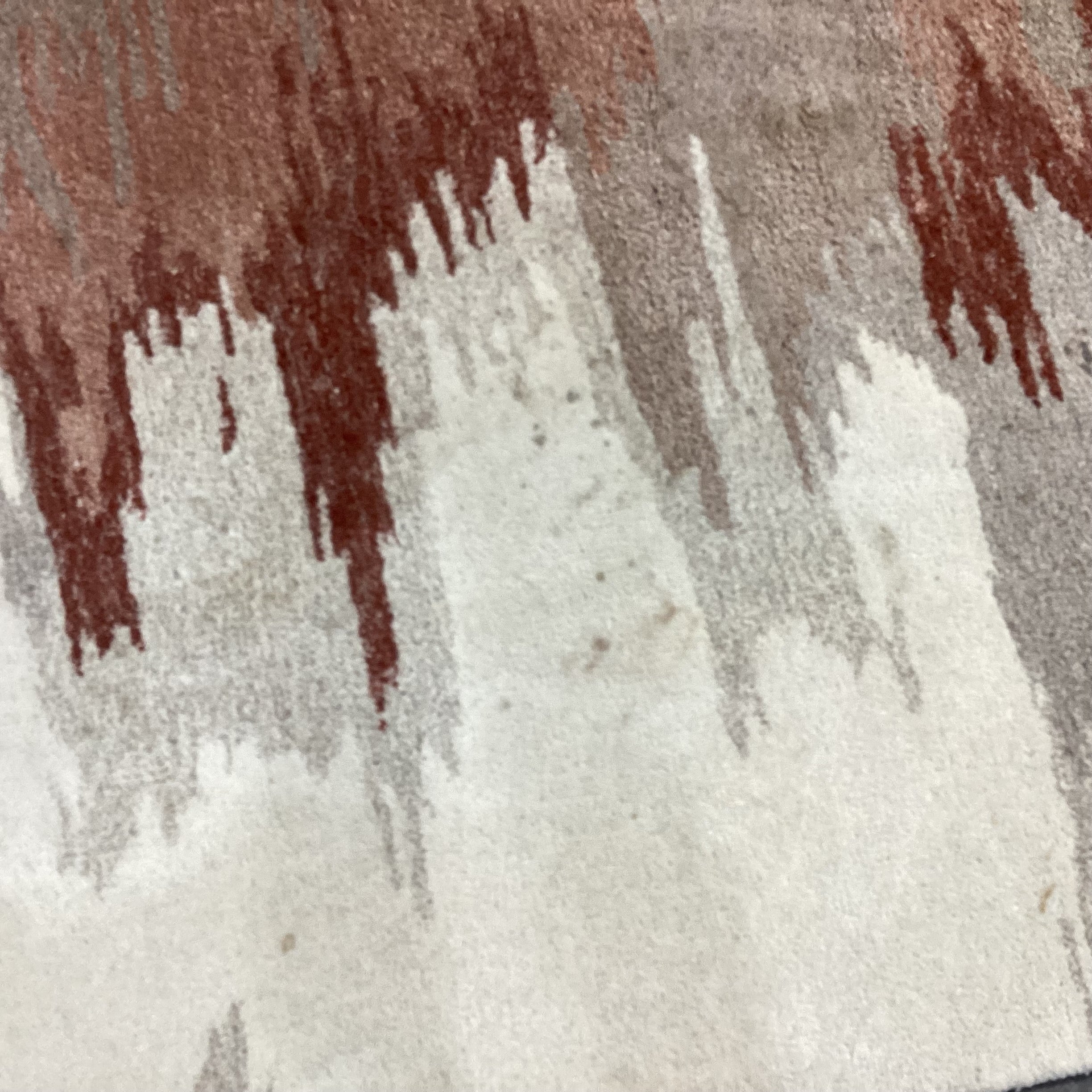Crate & Barrel Birch & Terracotta Southwest Wool & Rayon Rug 6'x 9'