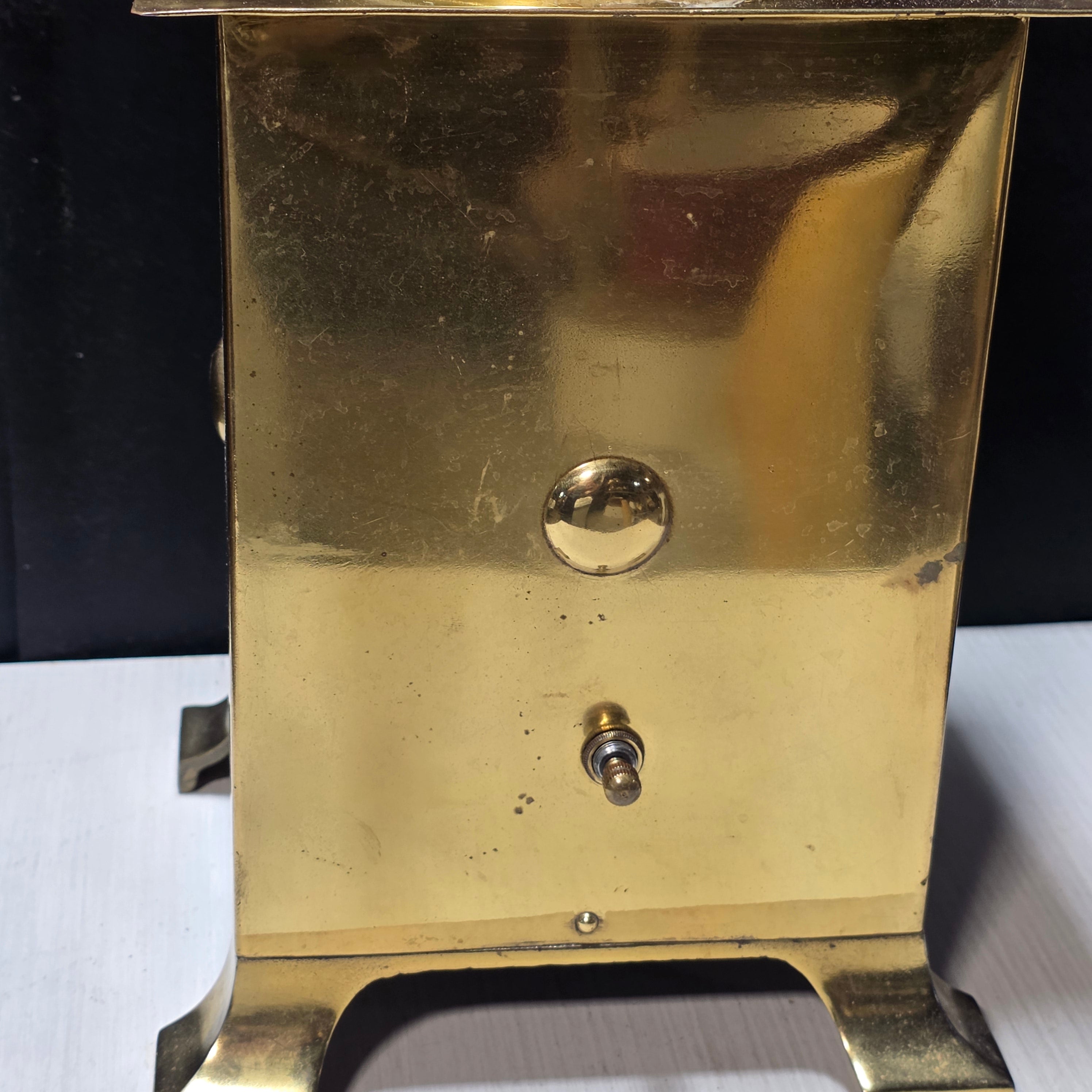 Antique Success Railroad Oil Lamp Made Modern Brass Case Electric Light 7.5"x7.5"x23.75"