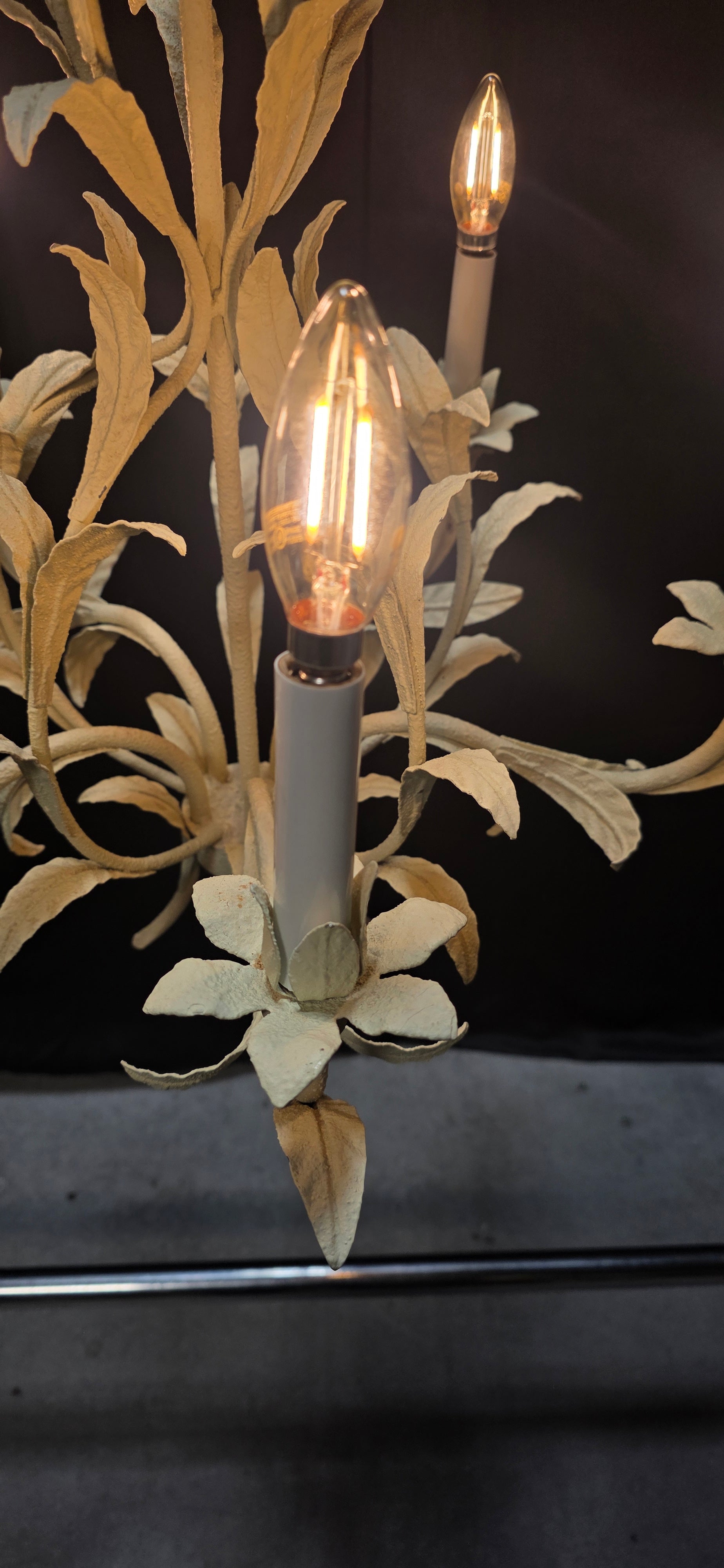 Italian Tole Chandelier Five Lights 21"x22"