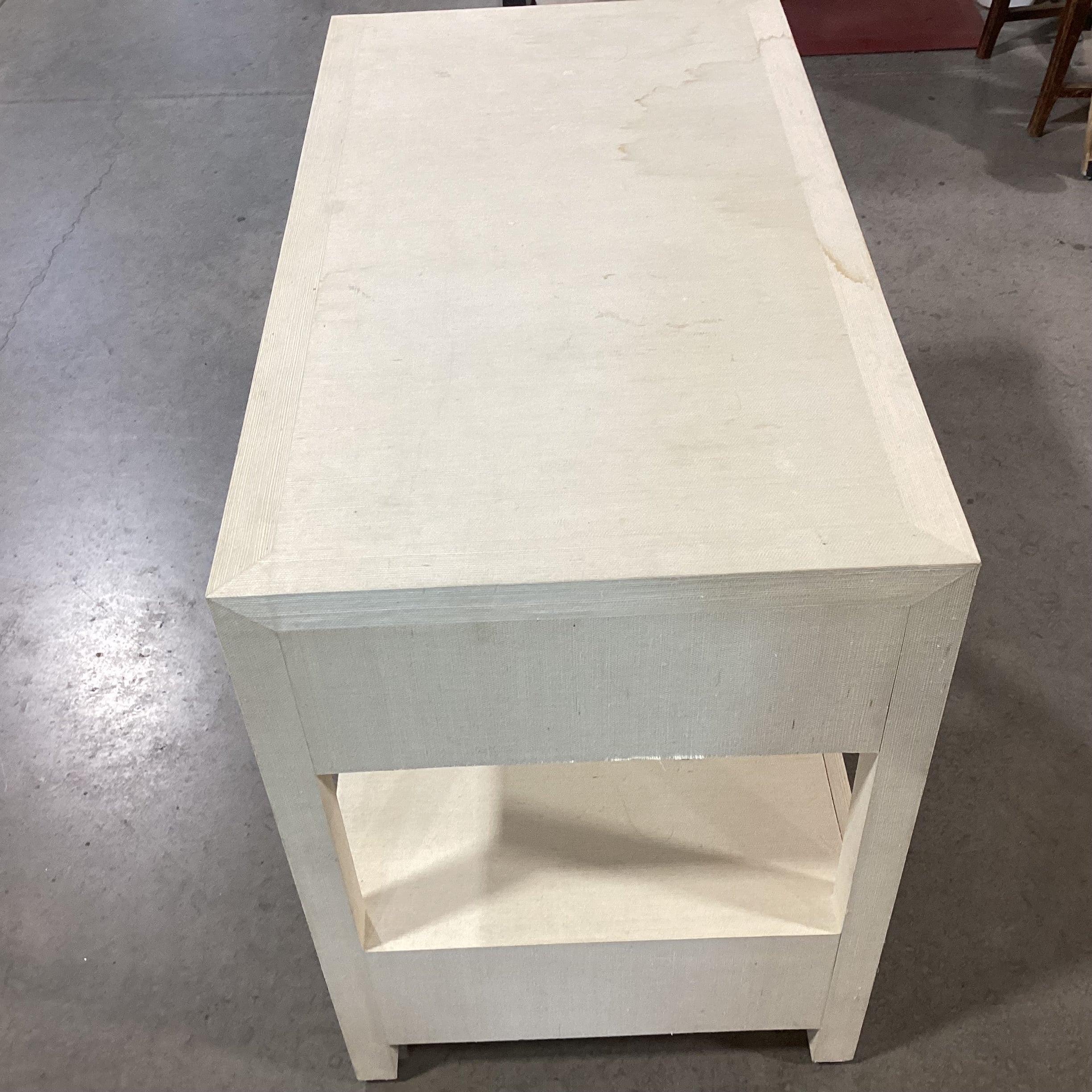 Mitchell Gold & Bob Williams Natural Raffia Wrapped 2 Soft Close Drawers Nightstand 34"x 19.5"x 27.5"