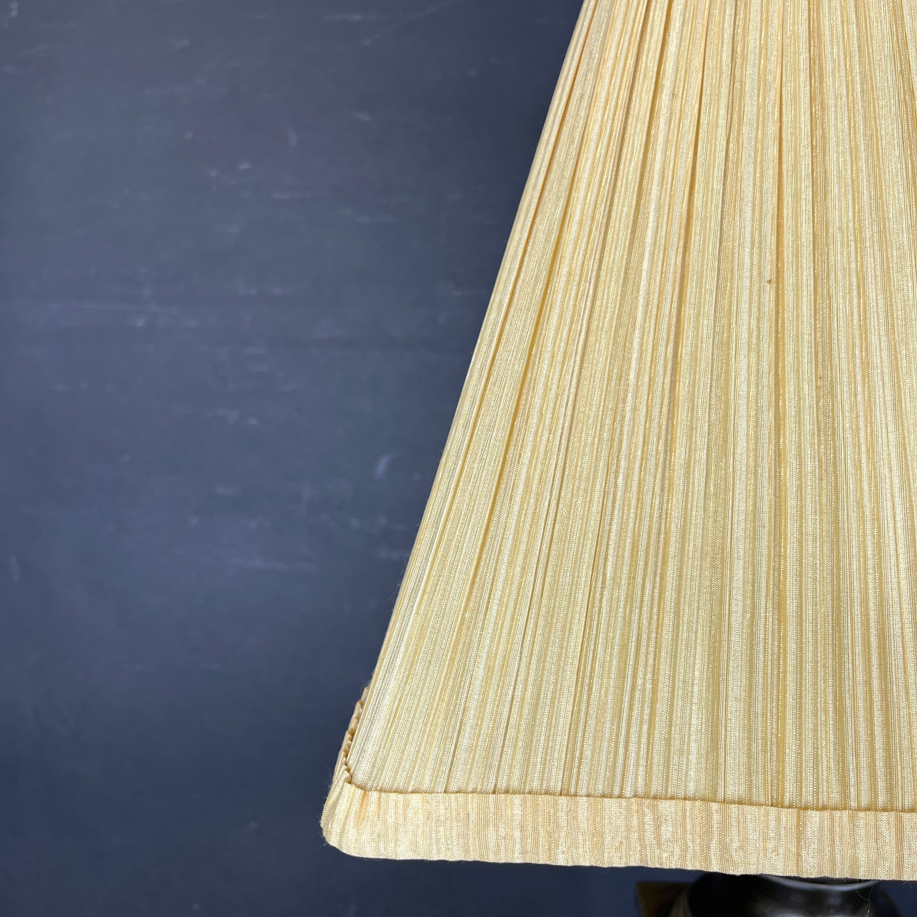 Uttermost Dark Finish Wood Block and Brass Column with Shade Floor Lamp 12” 12” 58.5”