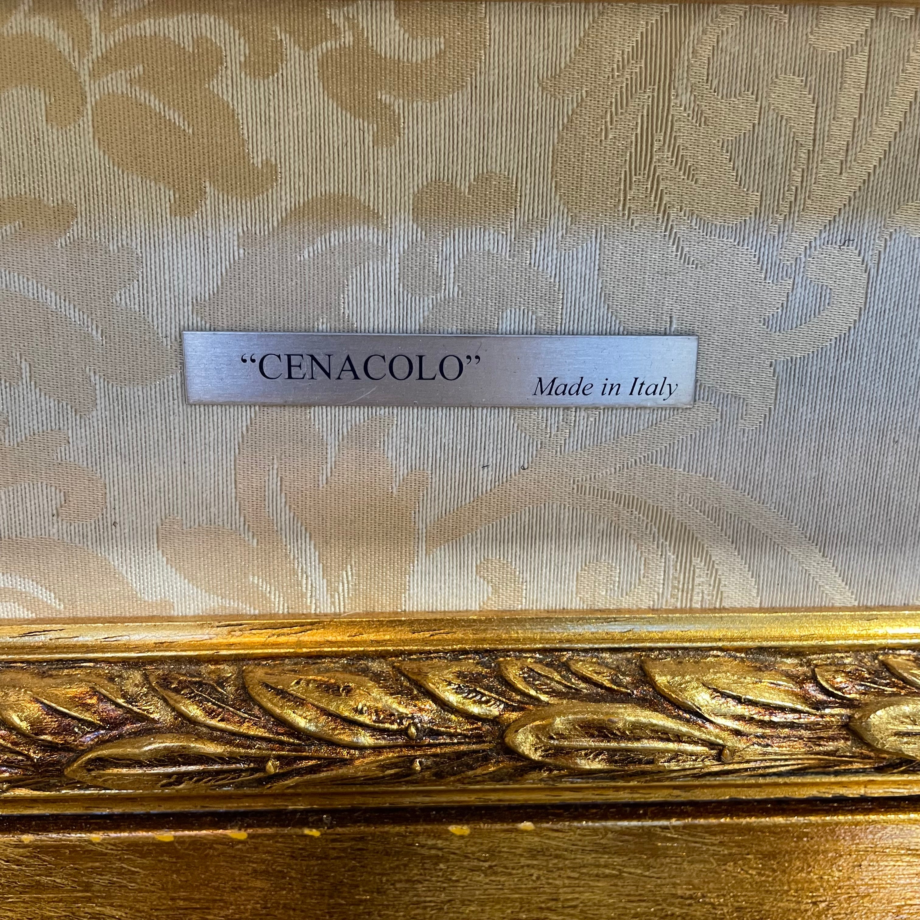 T.I.A. Signed "Cenacolo" The Last Supper 3D Silver And Gold 60" x 40"