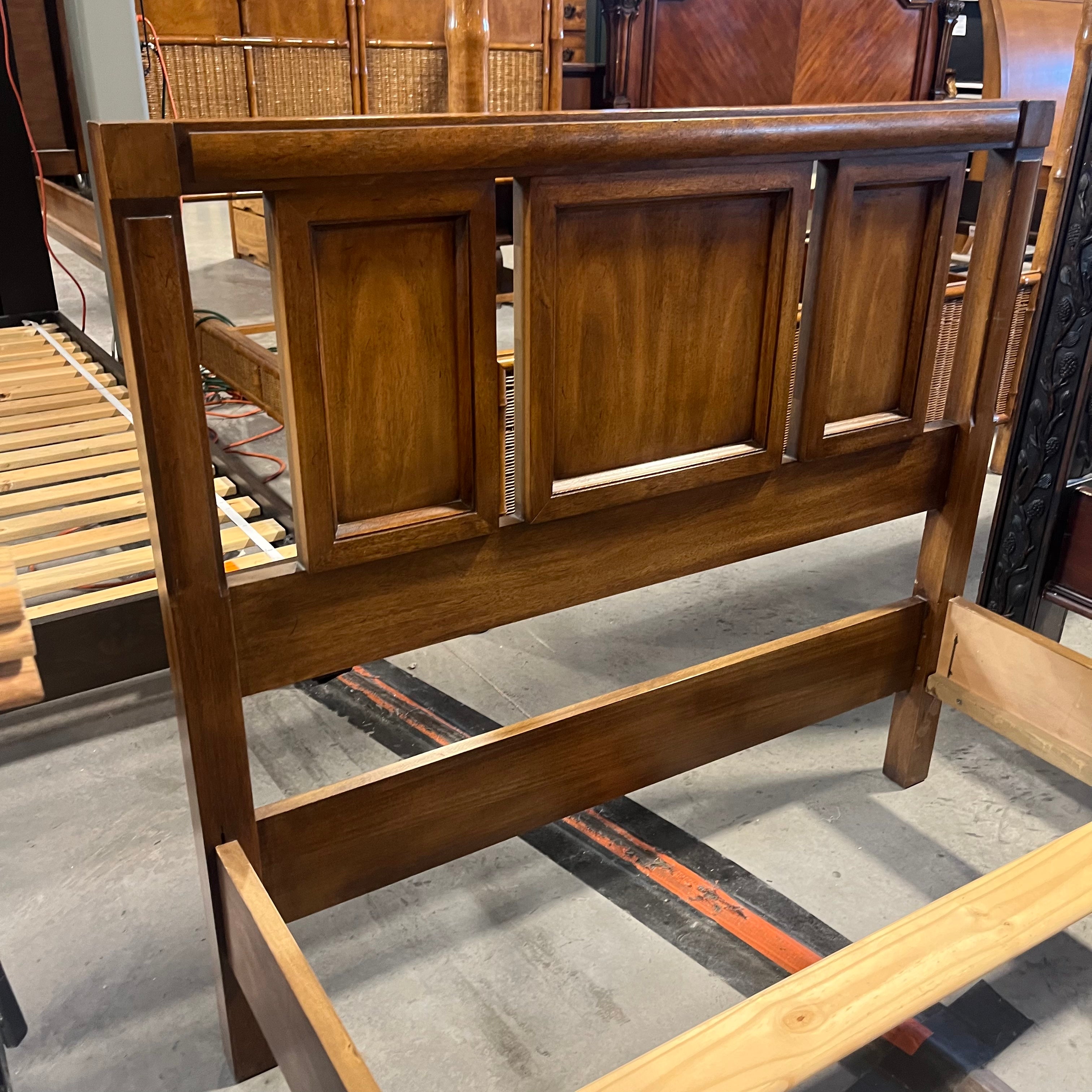 TWIN White Furniture Company Medium Finish Solid Teak Bed Set 41.5"x 80"x 37"